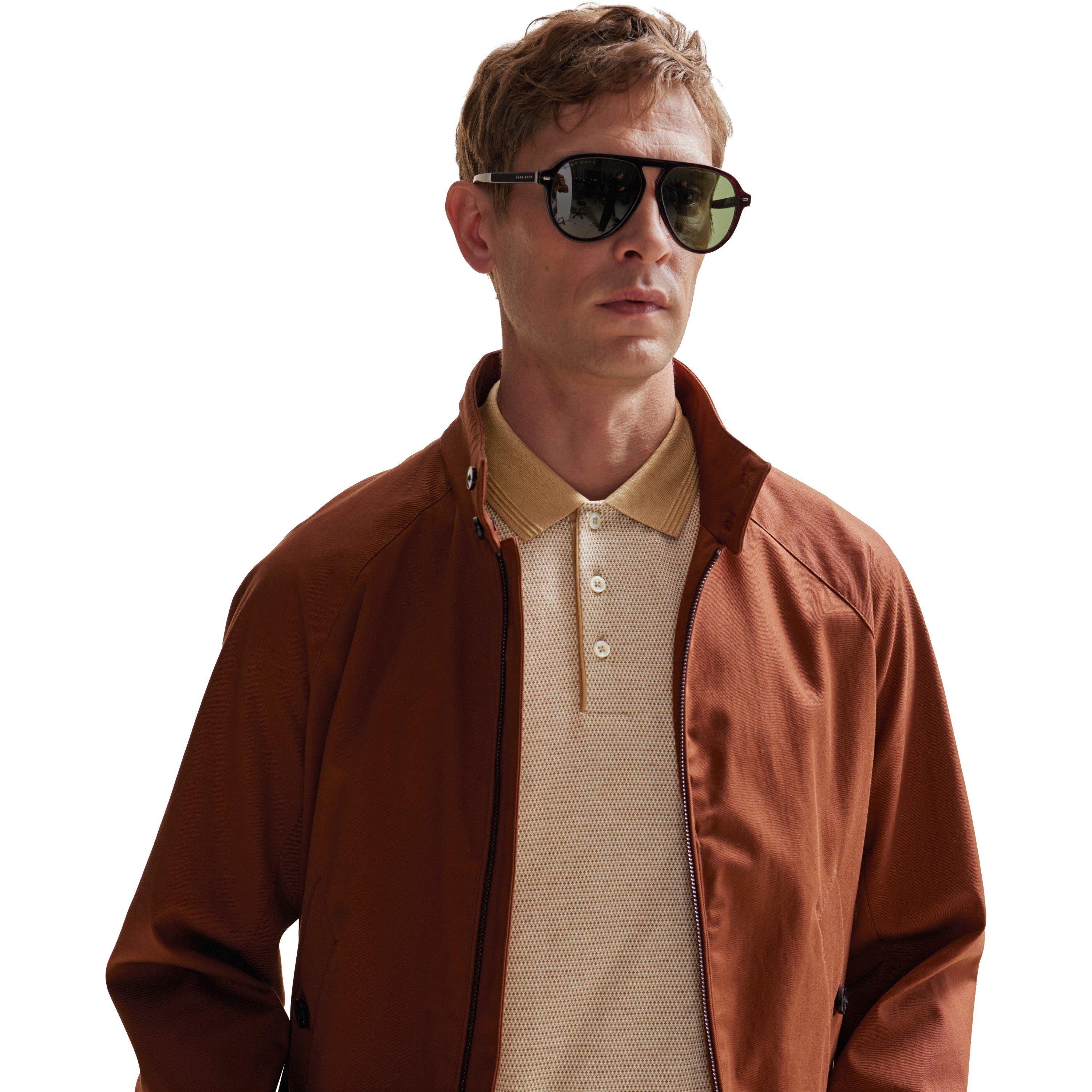 Med Beige - Boss - Men's L-Perry 58 Short-Sleeve Polo Shirt - 4