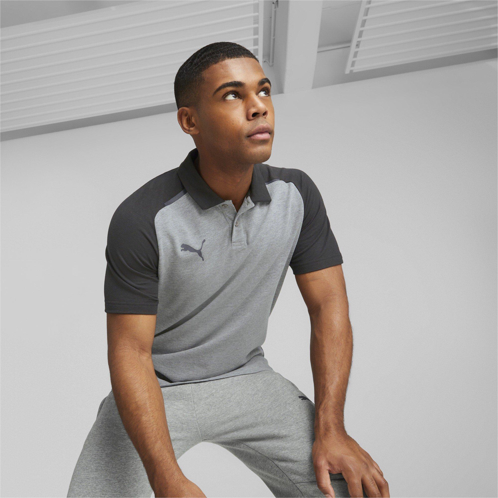 Medium Gray - Puma - Puma Teamcup Casuals Polo Shirt Mens - 3