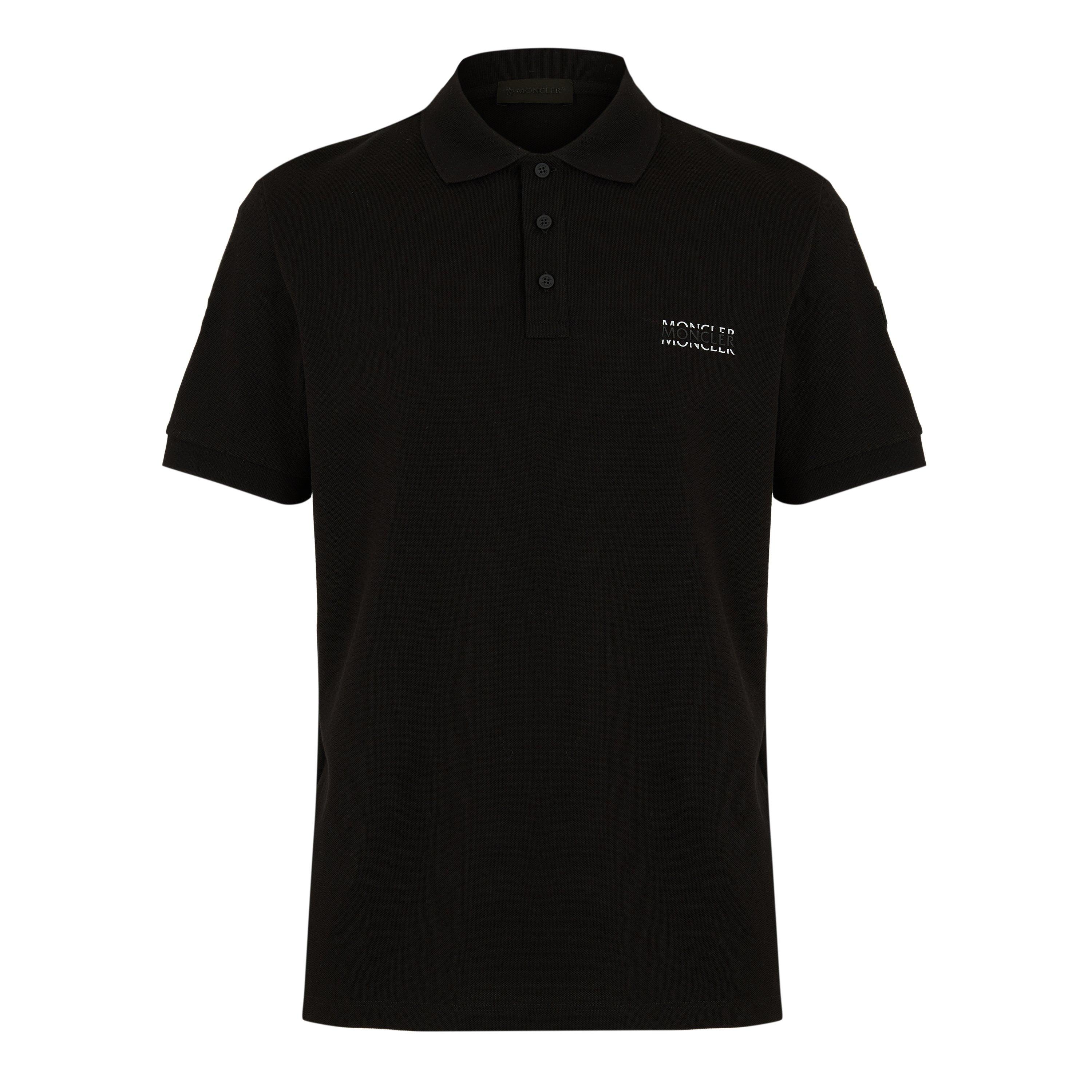 Moncler Men's Short Sleeve Polo Shirt - Black 999 - Size 2XL