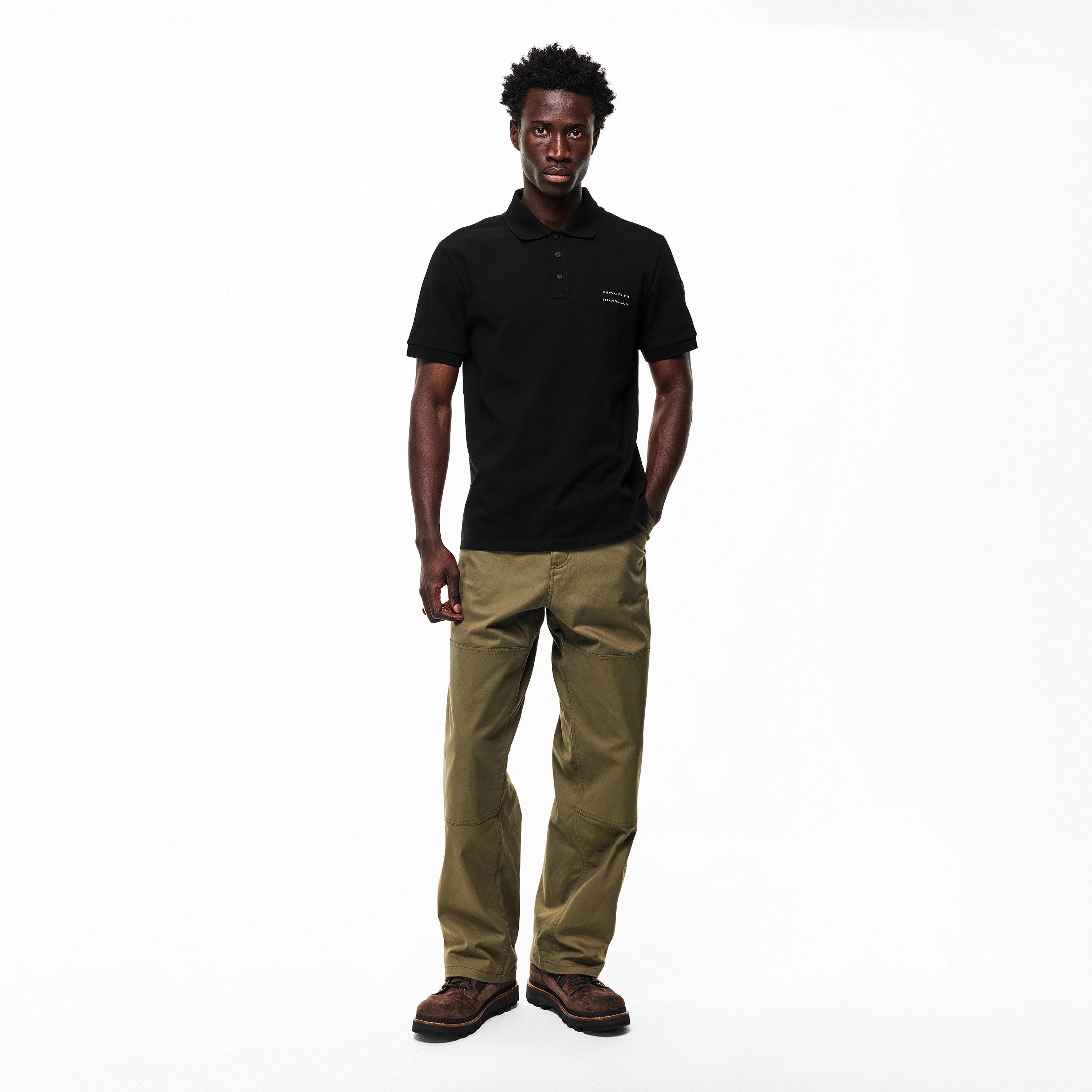 Black 999 - Moncler - Men's Short Sleeve Polo Shirt - 6
