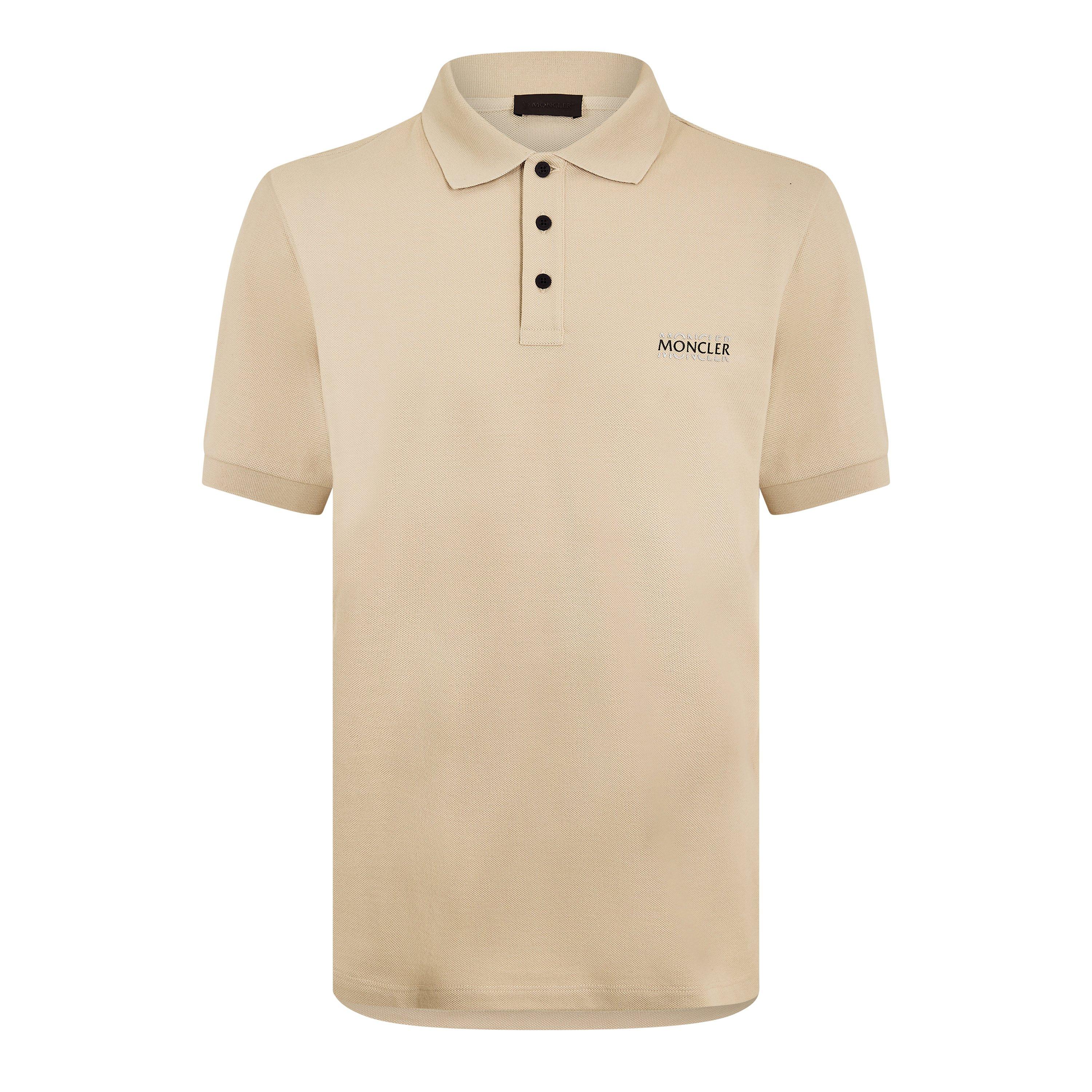 Moncler Men's Short Sleeve Polo Shirt - Beige 216 - XL