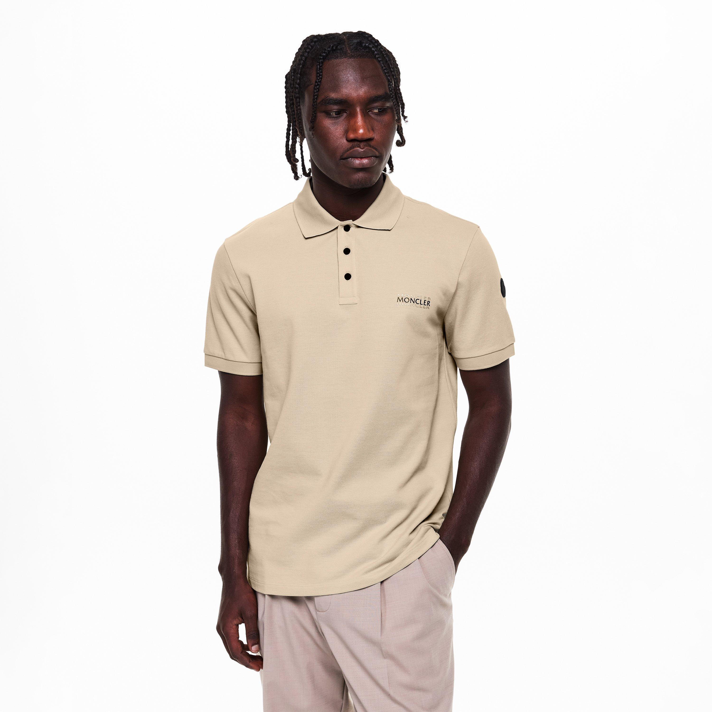 Beige 216 - Moncler - Men's Short Sleeve Polo Shirt - 3