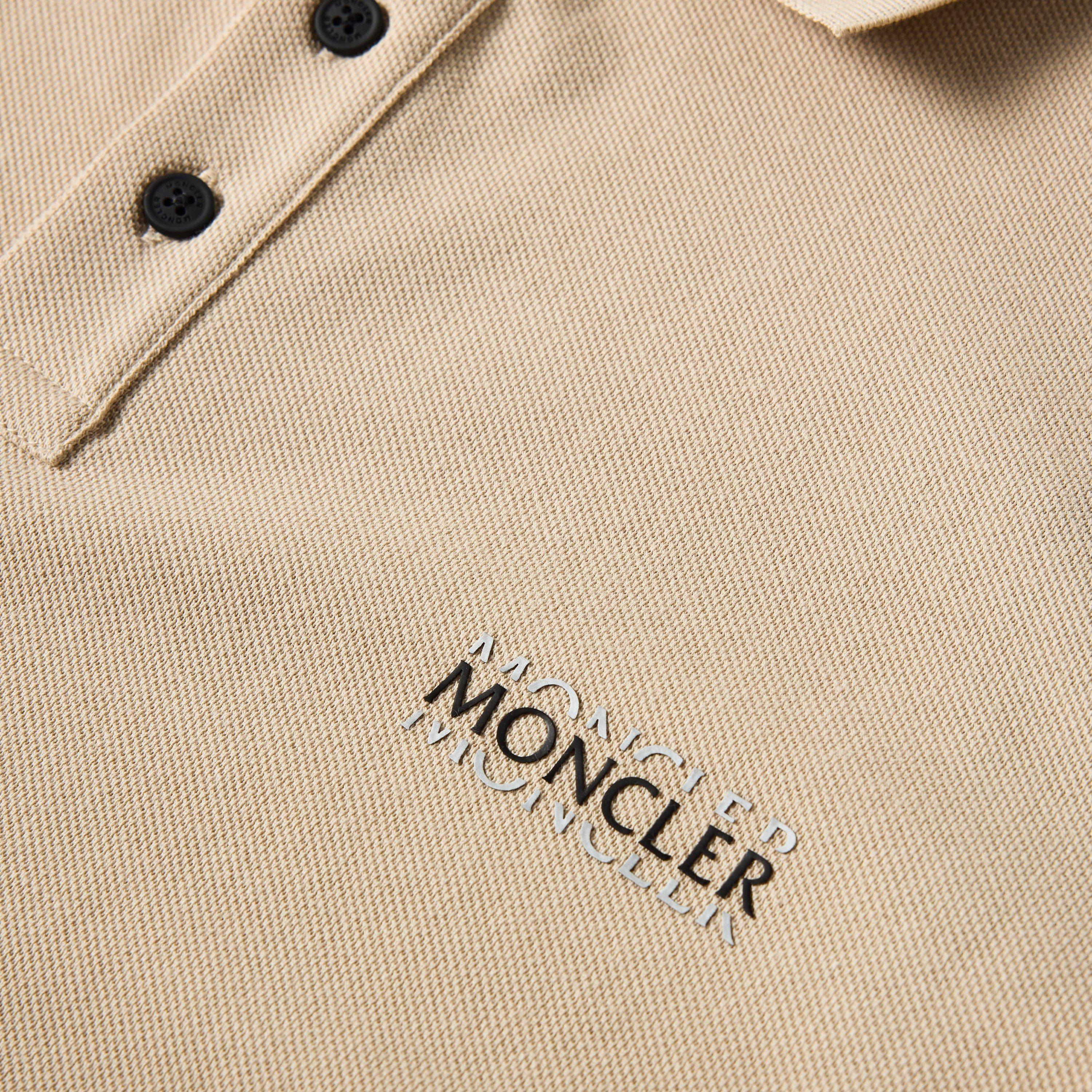 Beige 216 - Moncler - Men's Short Sleeve Polo Shirt - 3