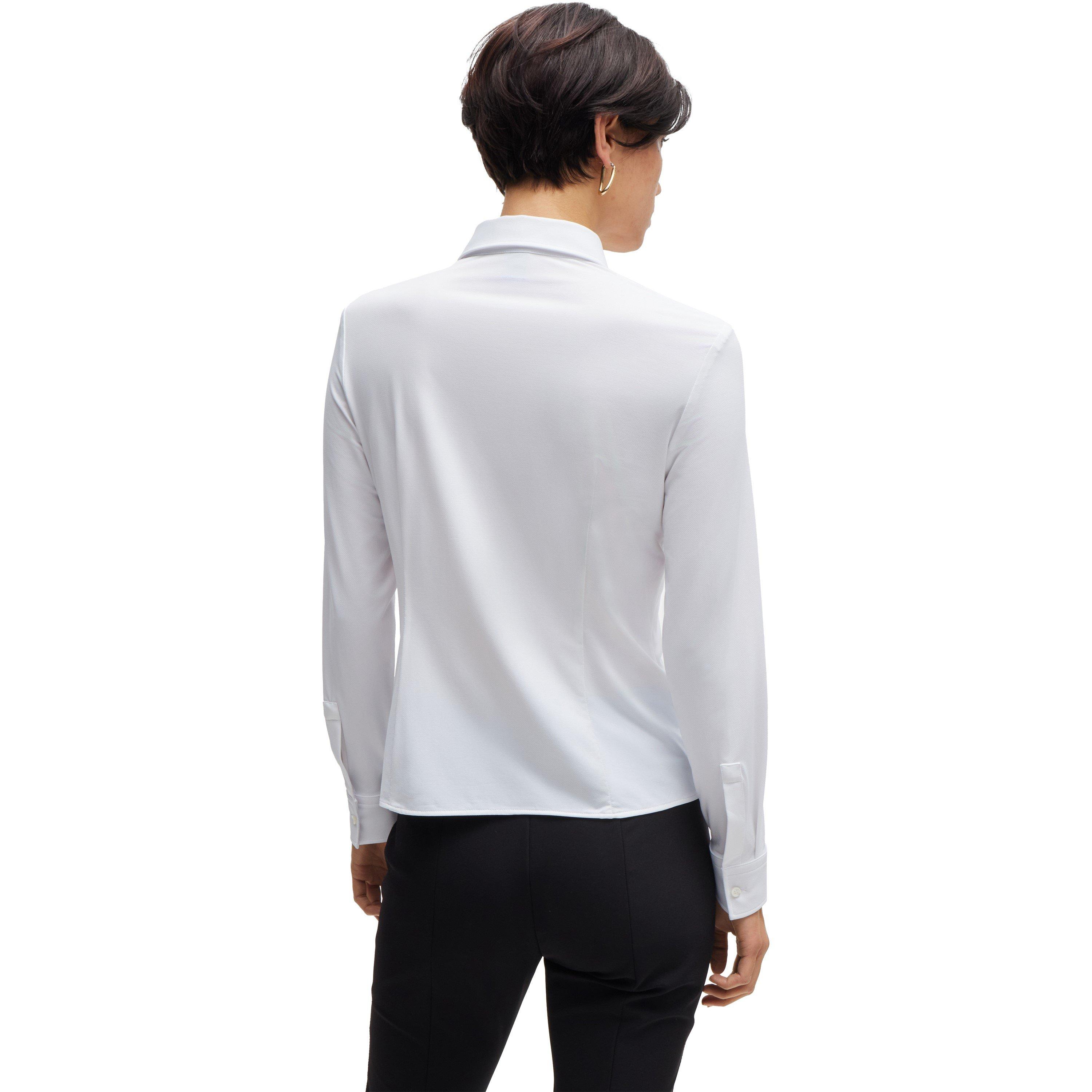 White - Boss - Women's Boanna Long-Sleeve Blouse - 2