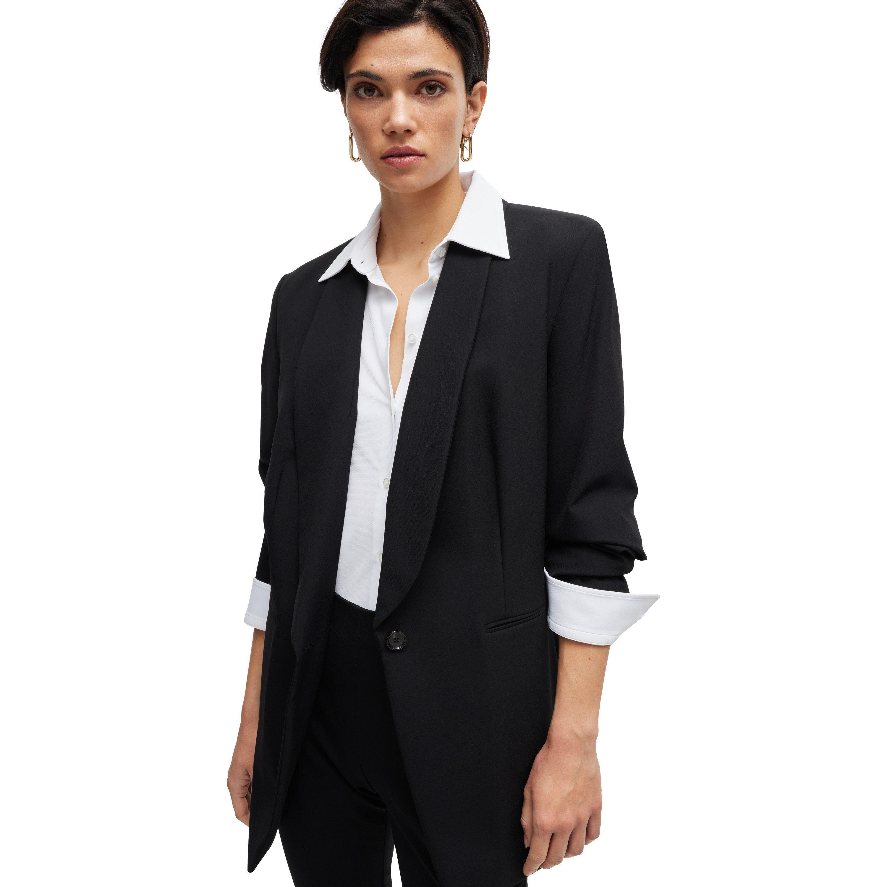 White - Boss - Women's Boanna Long-Sleeve Blouse - 4