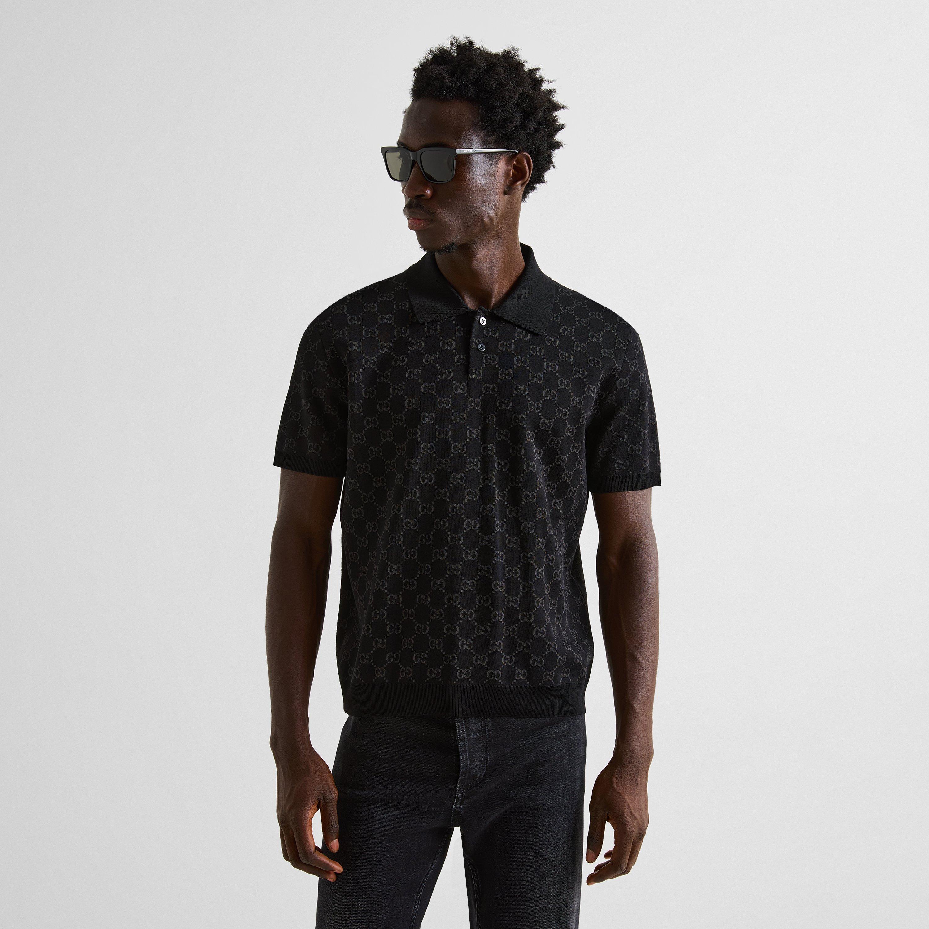 Black/Grey - Gucci - Gucci Knit SS Polo Sn64 - 3