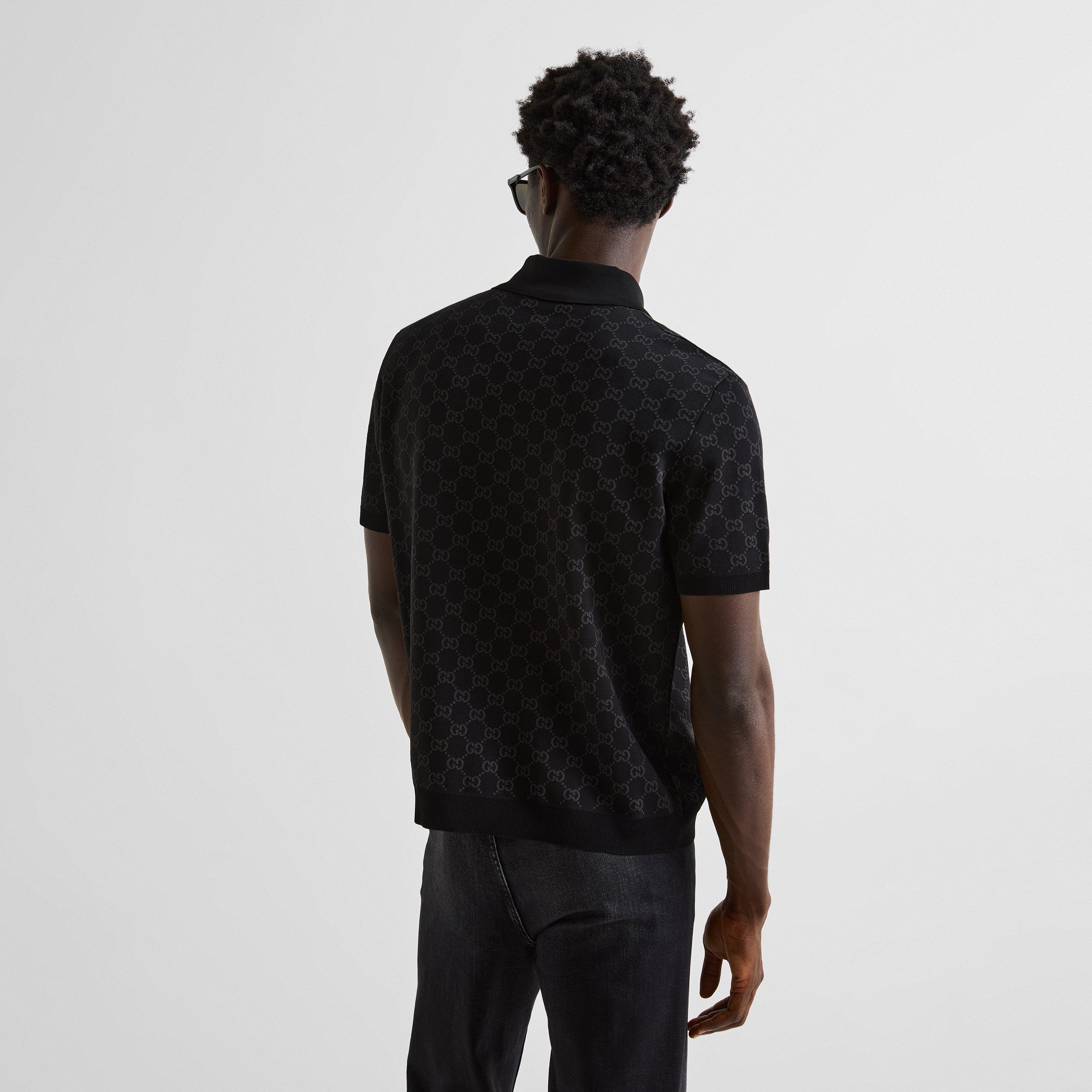 Black/Grey - Gucci - Gucci Knit SS Polo Sn64 - 4