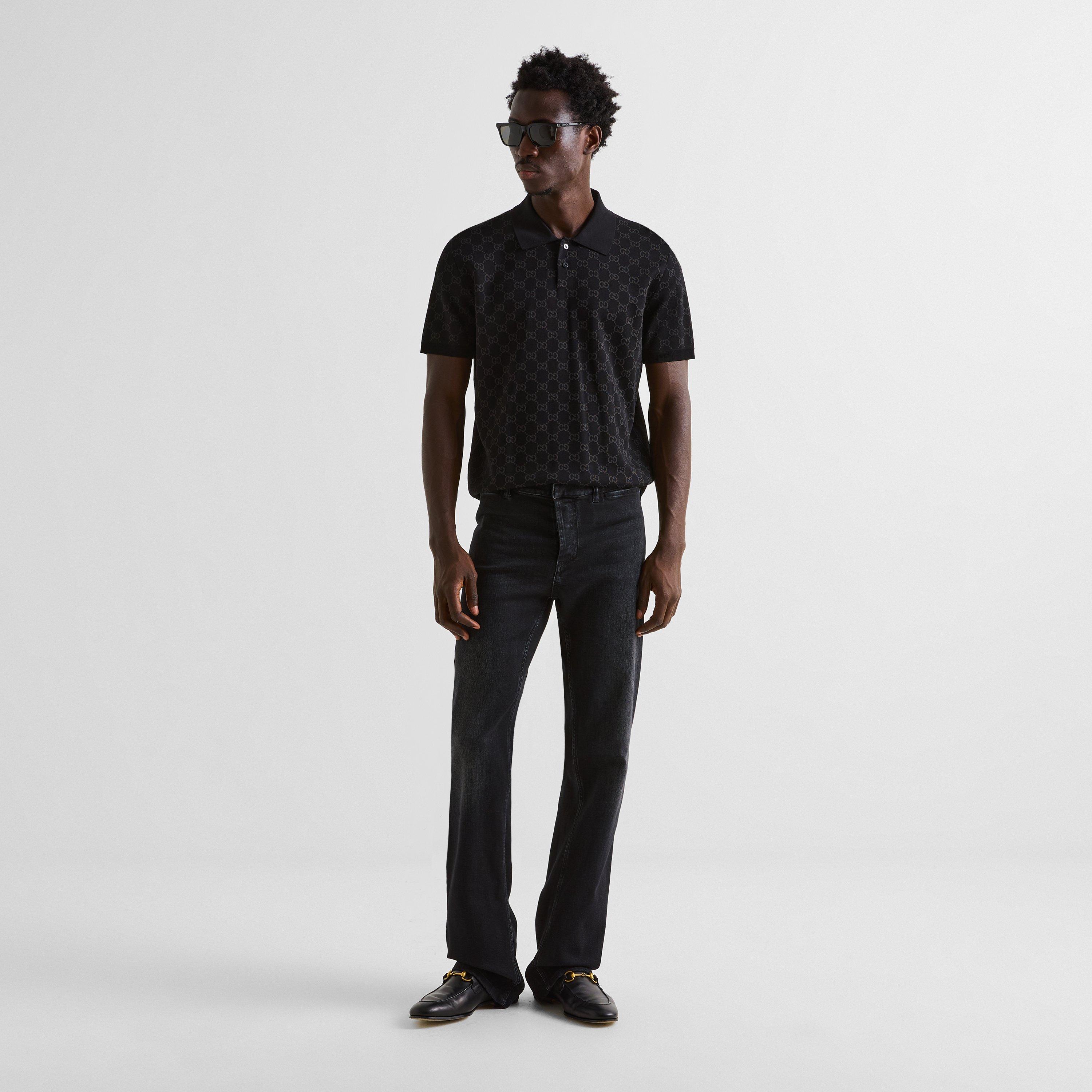 Black/Grey - Gucci - Gucci Knit SS Polo Sn64 - 6