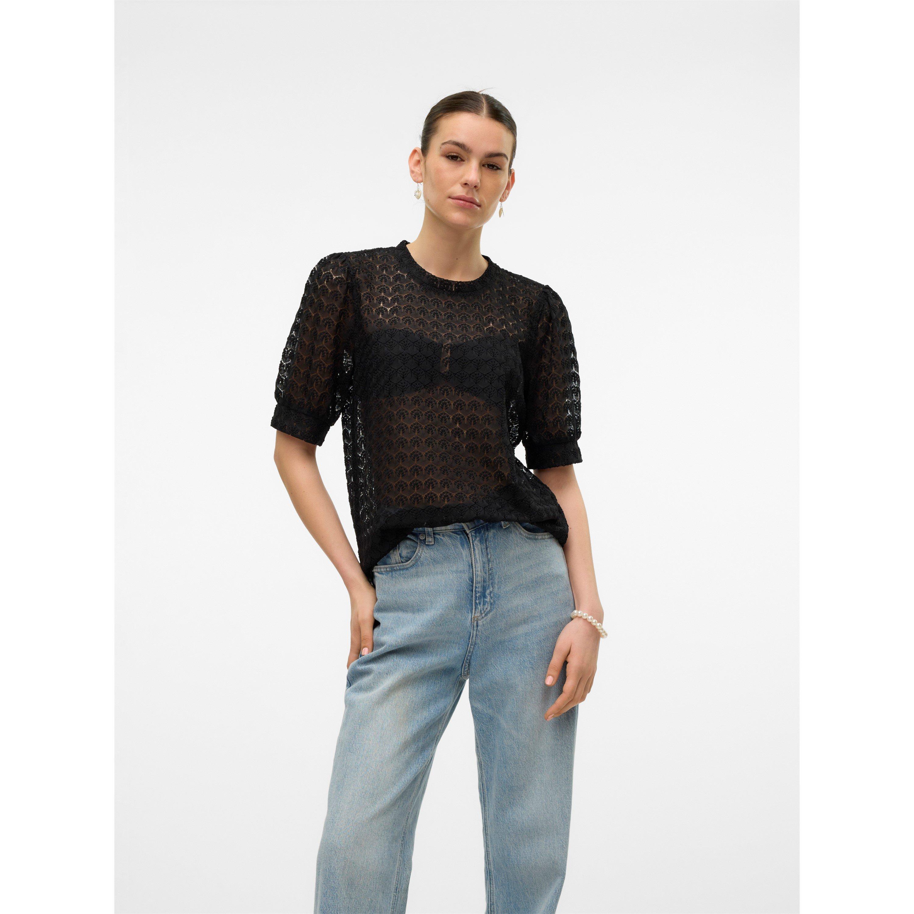 Noir - Vero Moda - Becca Long-Sleeve Blouse - 6