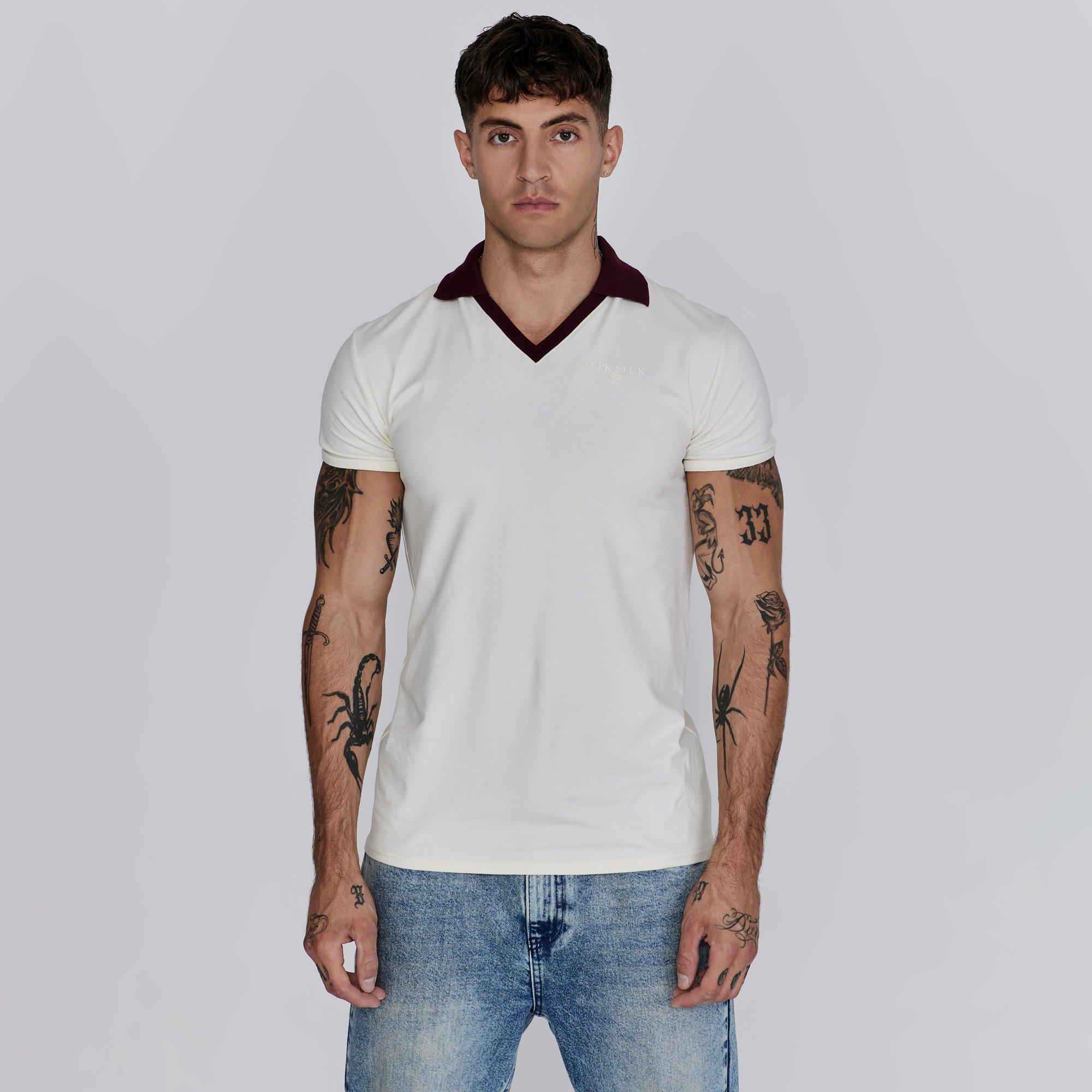 White - SikSilk - Men's Short-Sleeve Polo Shirt - 1