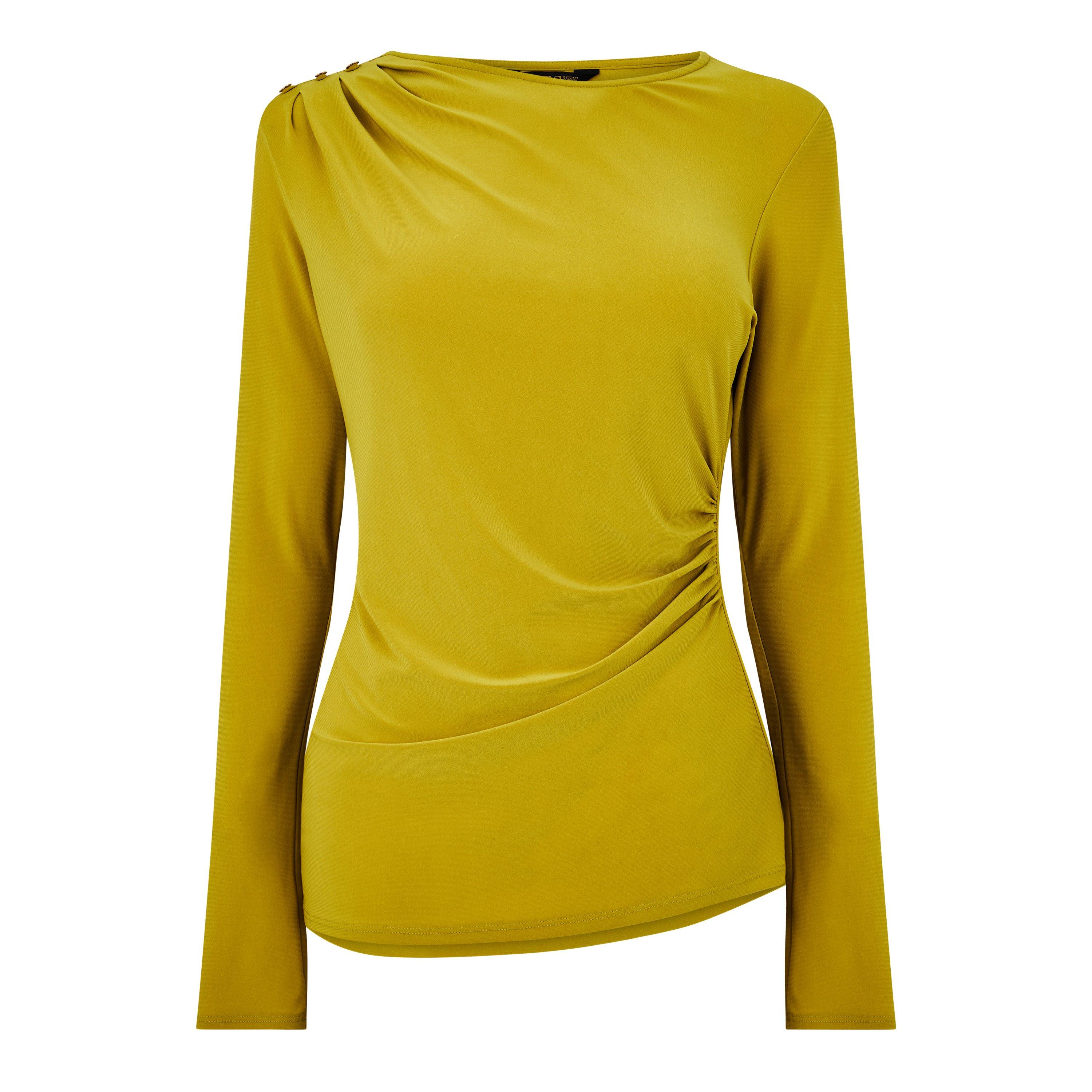 Biba Women's Button Detail Blouse - Chartreuse - 16 (XL)