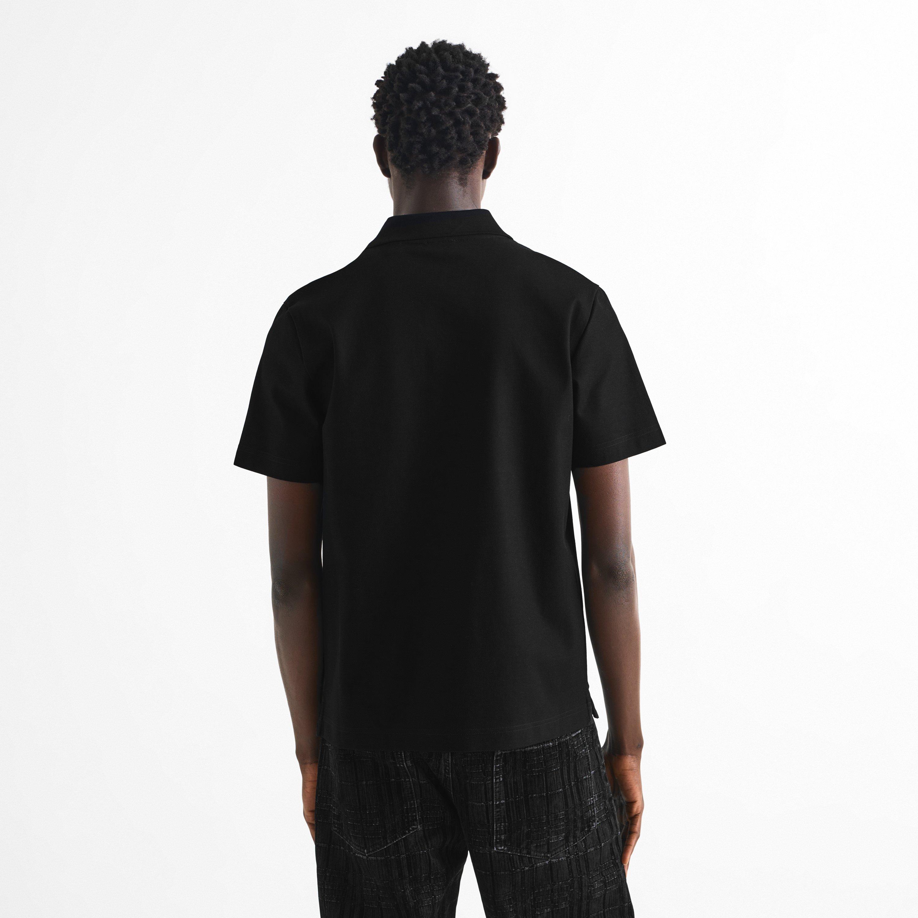 Black - Burberry - Men's Evan EKD Cotton Short-Sleeve Polo - 4