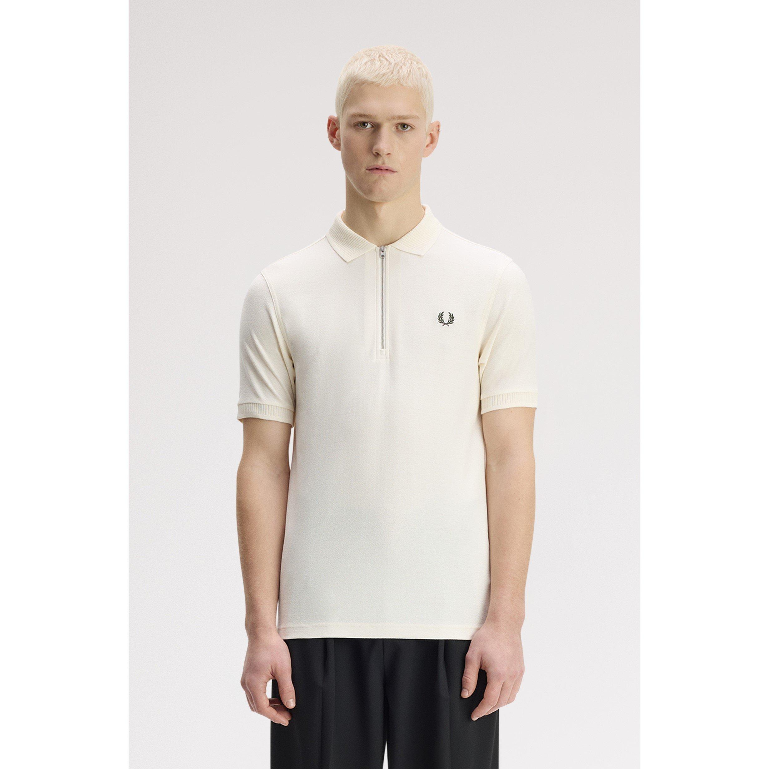 Ecru 560 - Fred Perry - Fred Crepe Zip Polo Sn71 - 3