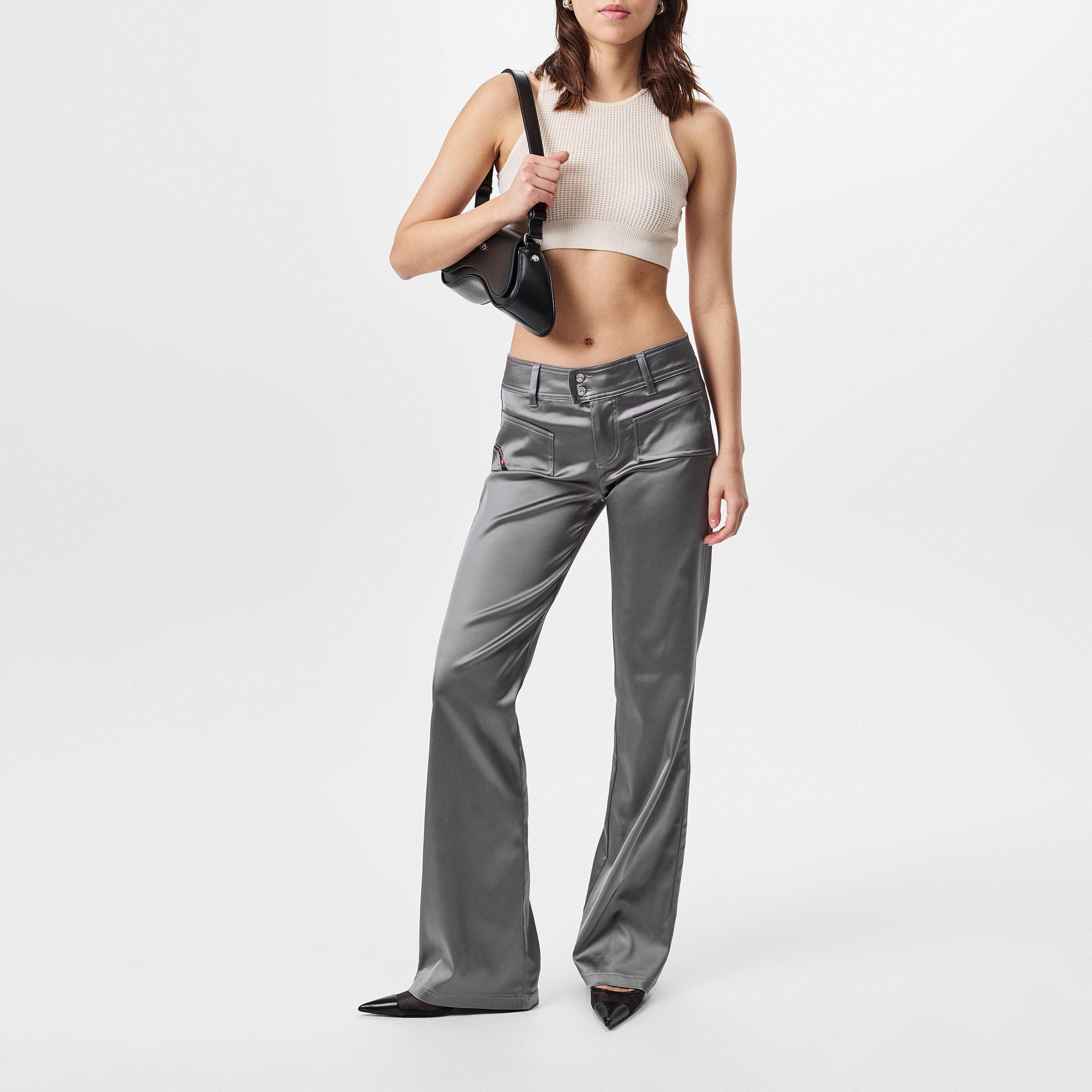 Frost Gray - Diesel - Women's Straight Leg Trouser - 6