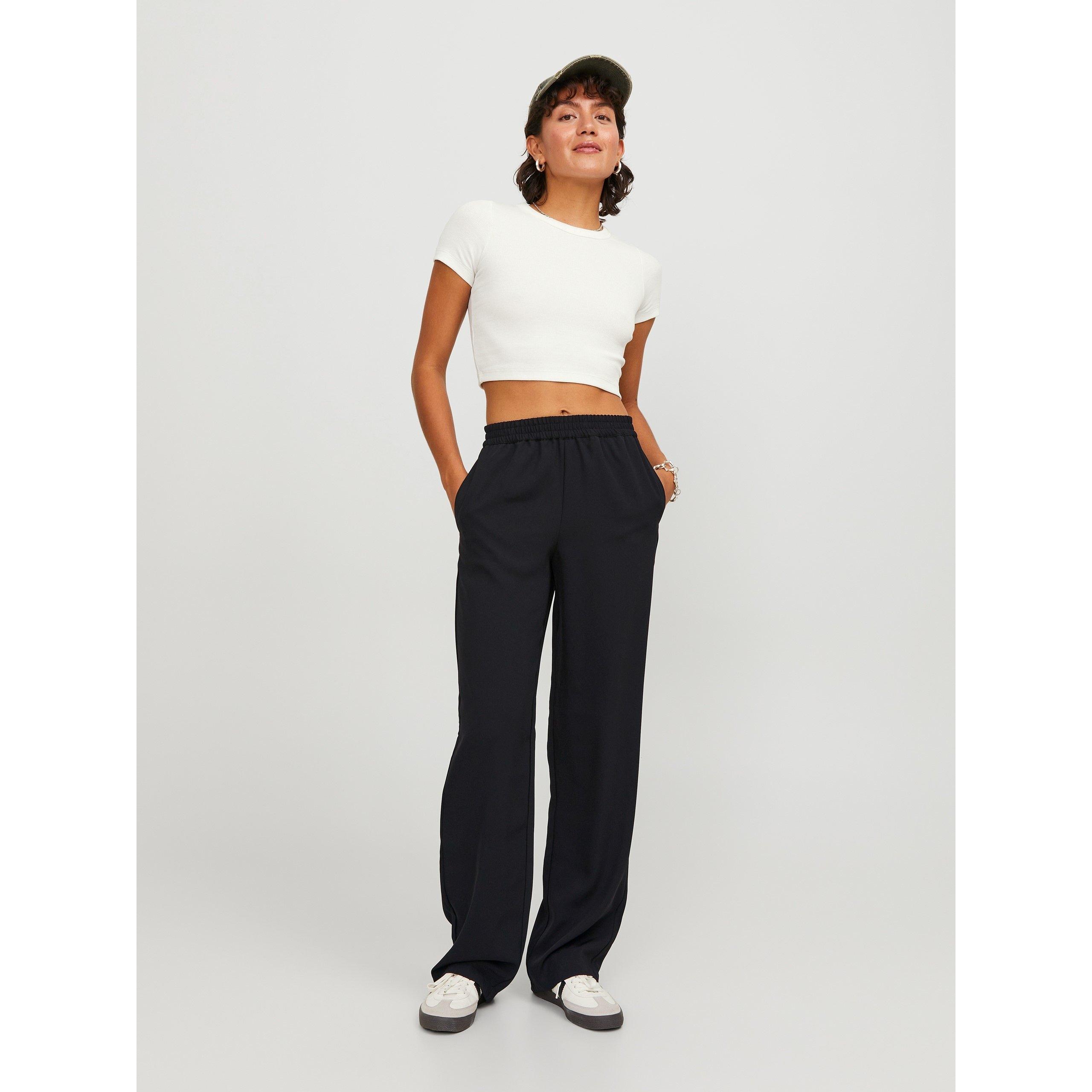 Preto - JJXX - Women's Poppy High-Waisted Straight Leg Trousers - 1