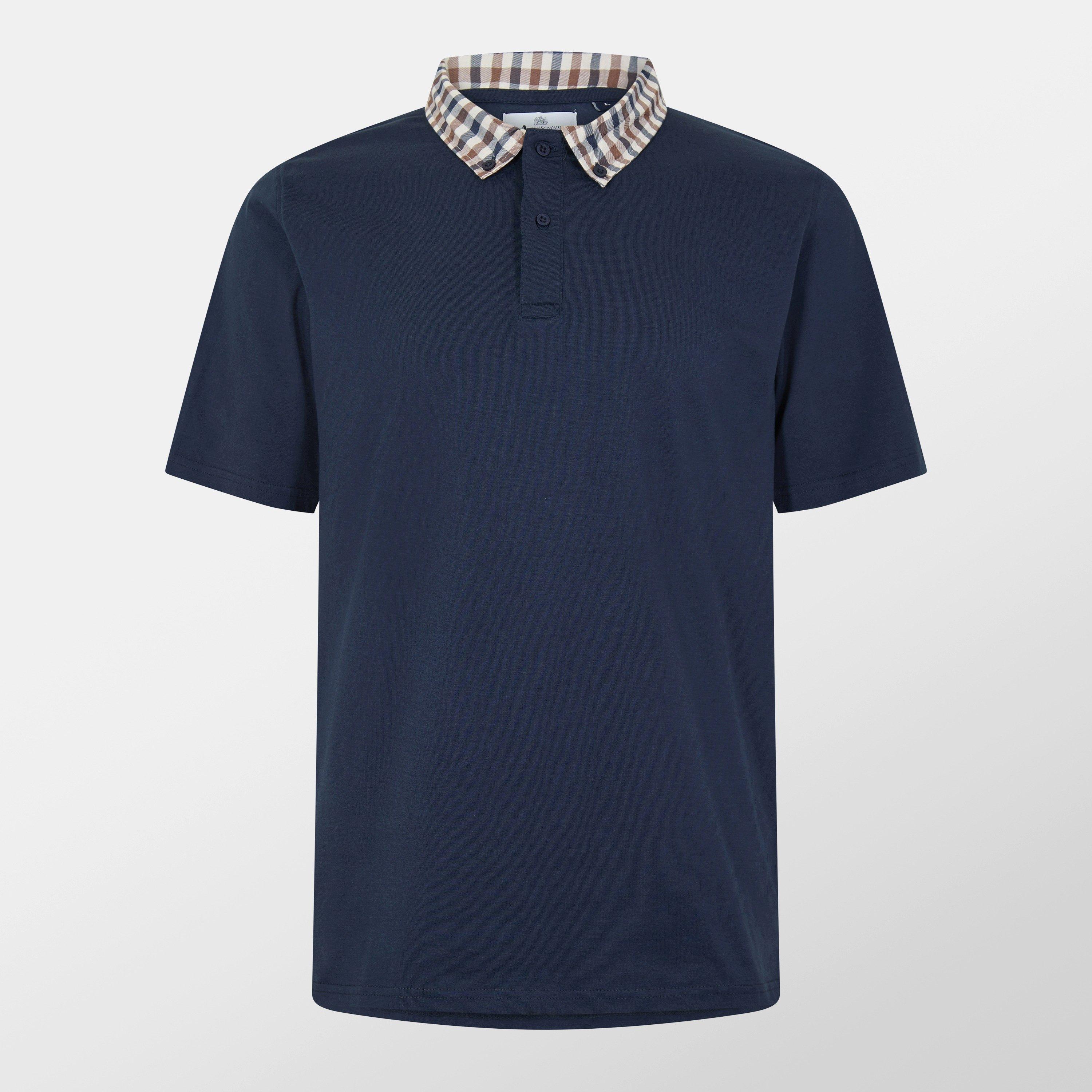 Navy - Aquascutum - Men's Short Sleeve Polo Shirt - 1