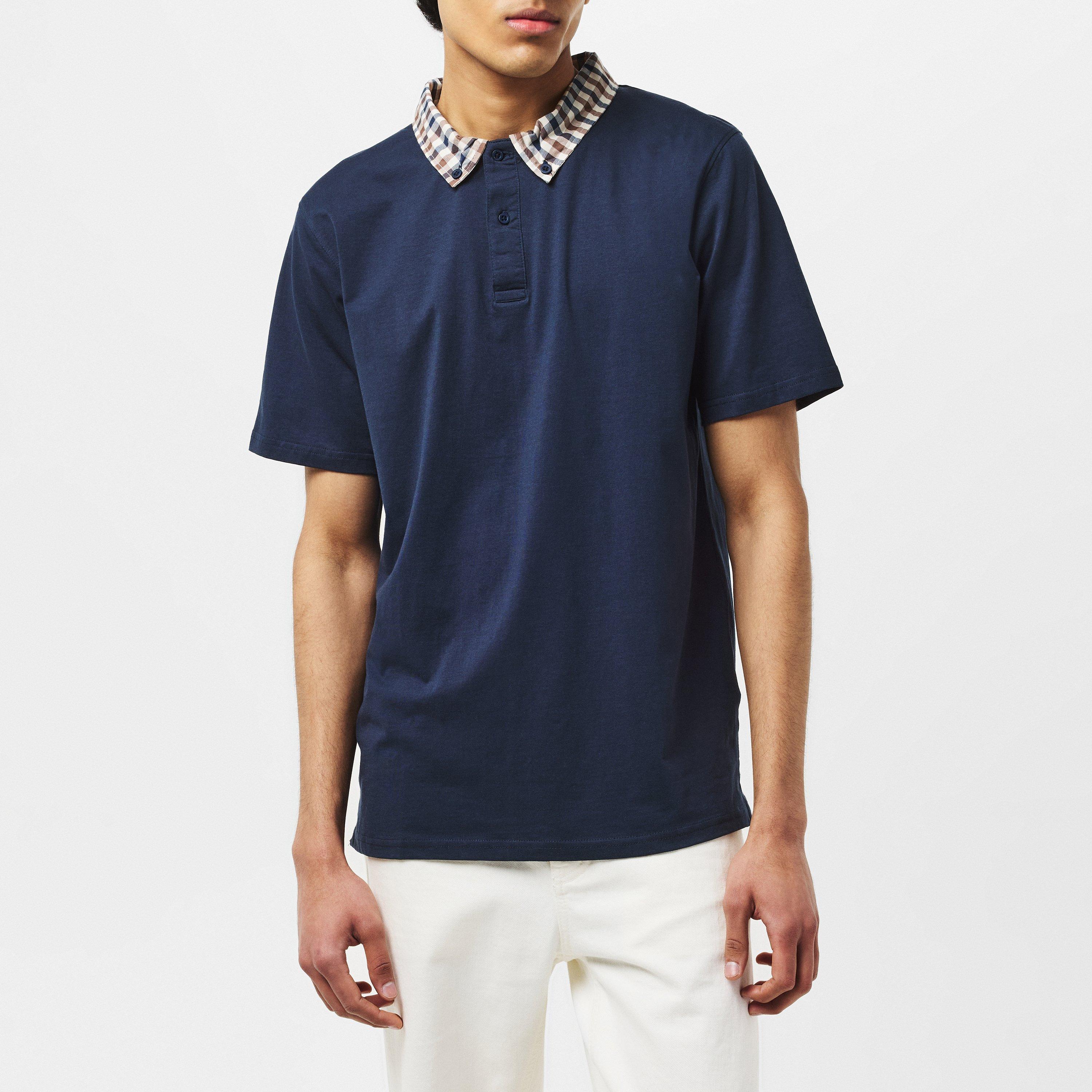 Navy - Aquascutum - Men's Short-Sleeve Polo Shirt - 3