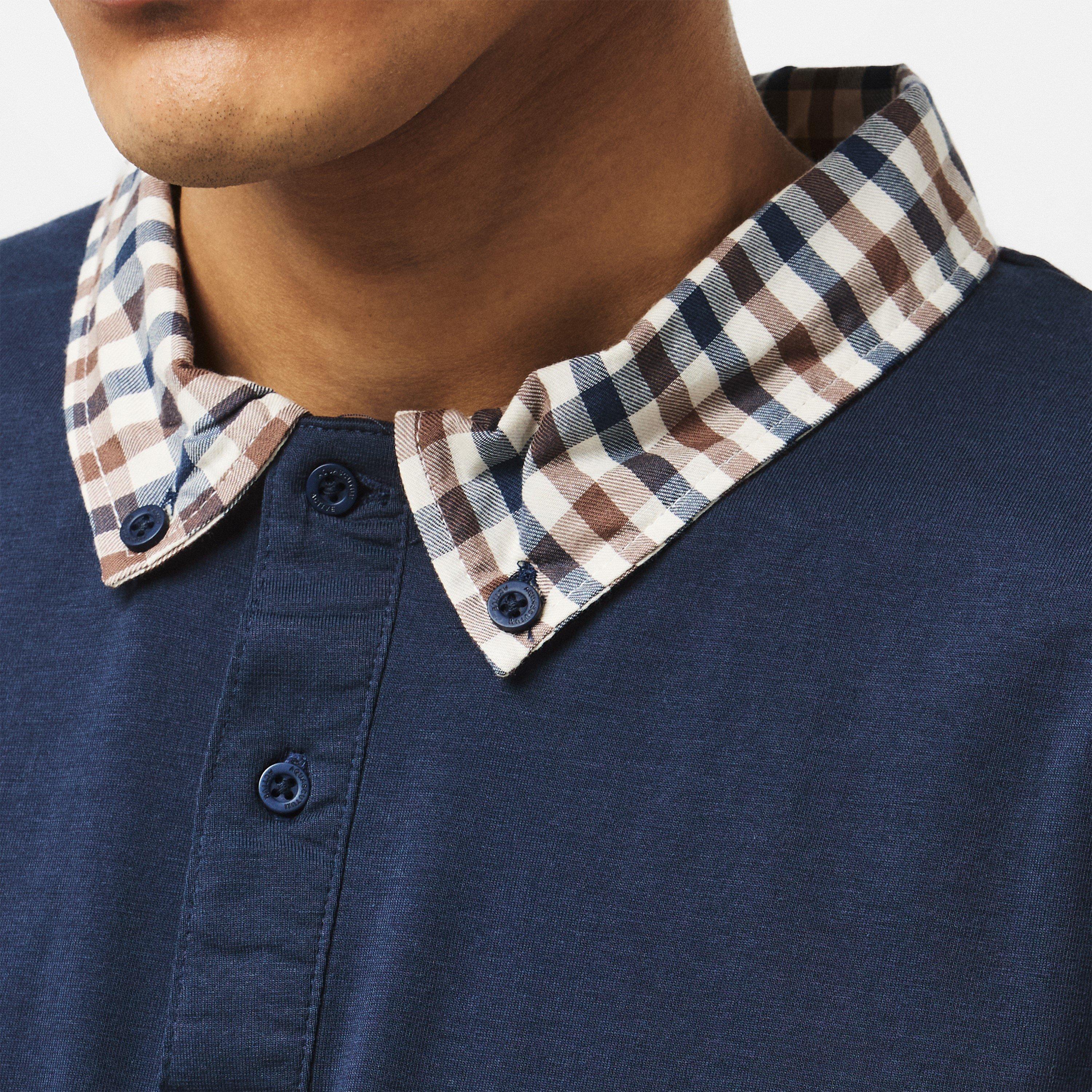 Navy - Aquascutum - Men's Short-Sleeve Polo Shirt - 5