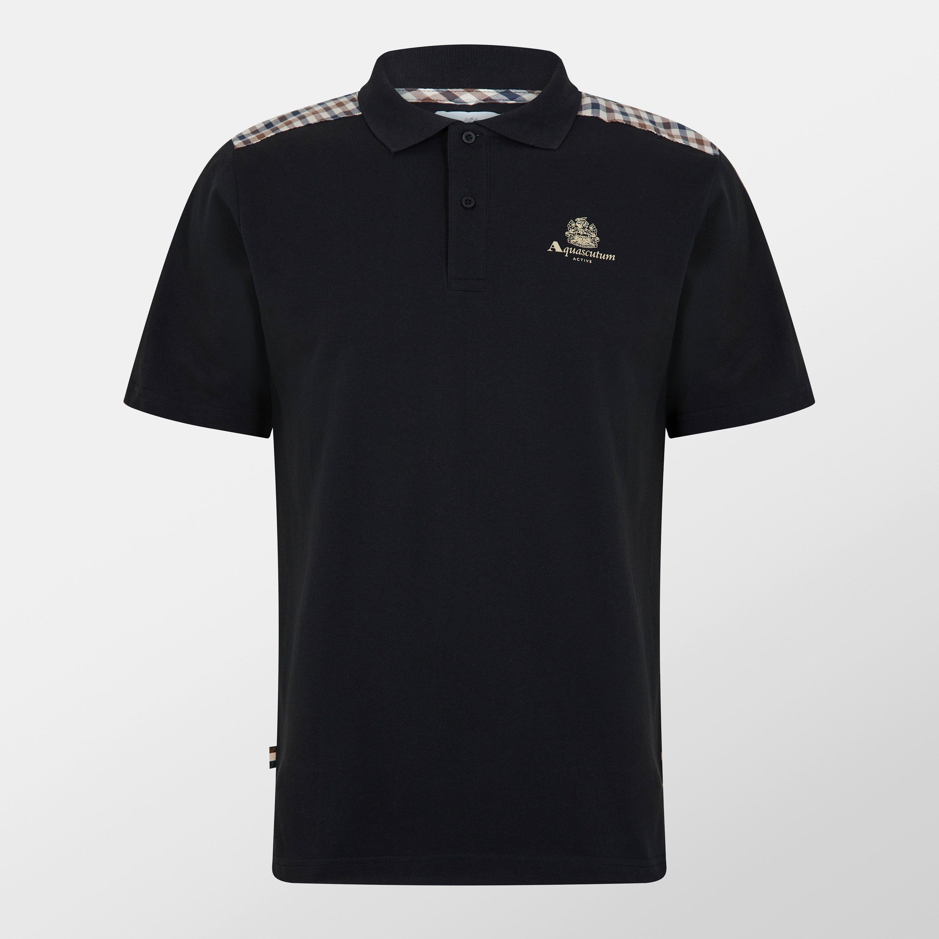 Black - Aquascutum - Men's Short Sleeve Polo Shirt - 1