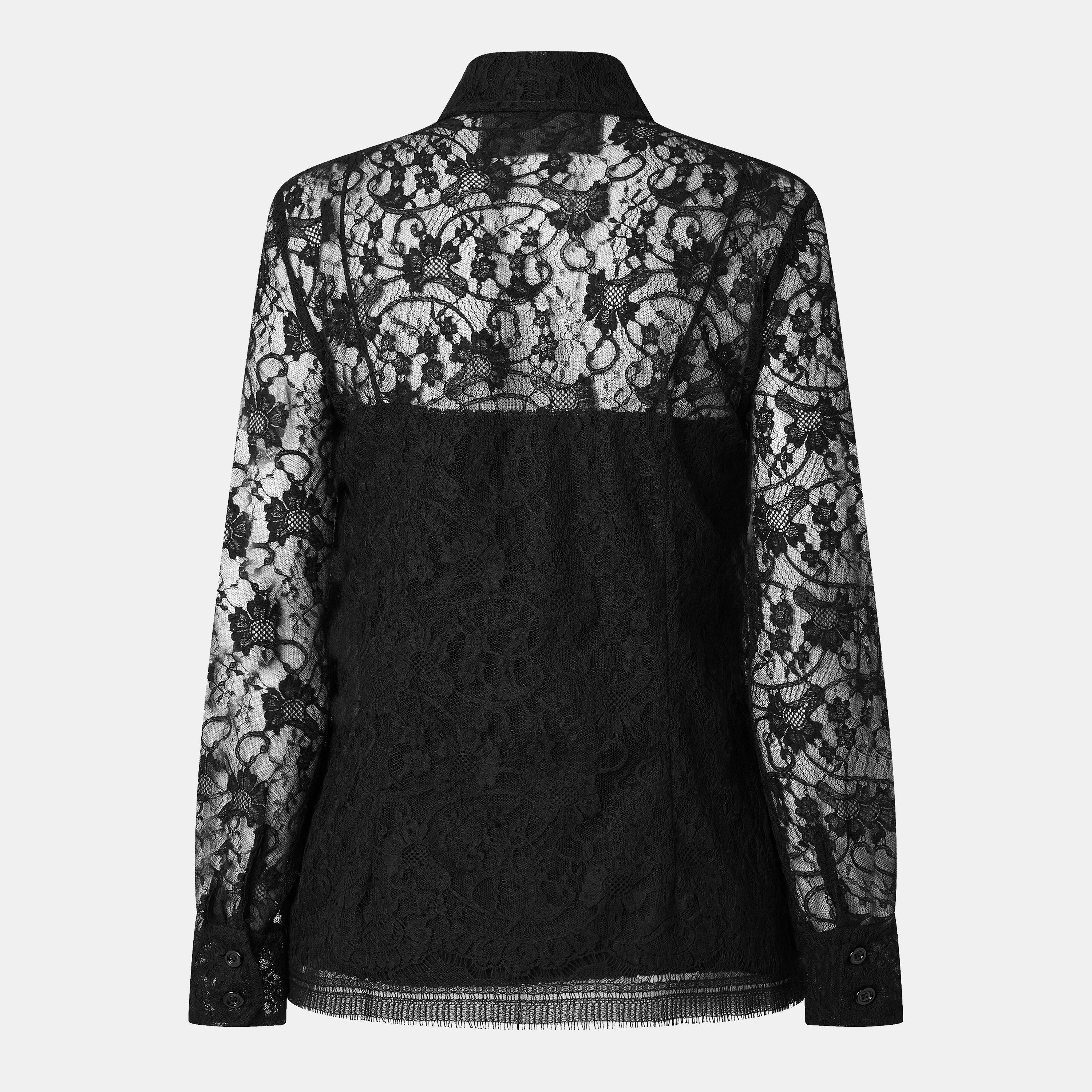 Black - Gucci - Women's Long Sleeve Blouse - 2