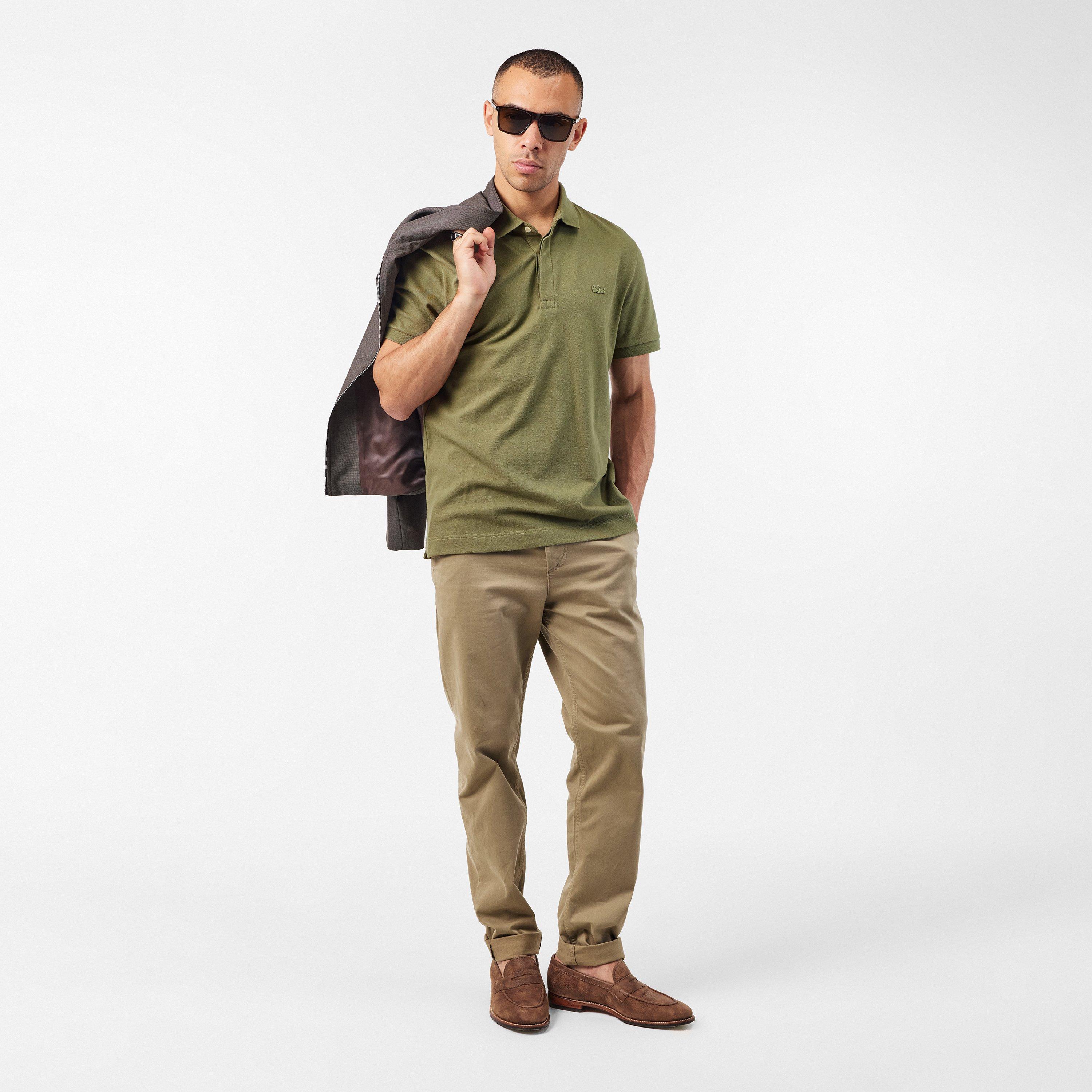 Kaki - Lacoste - Men's Paris Short-Sleeve Polo Shirt - 6