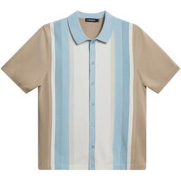 J Lindeberg Stripe Polo Shirt