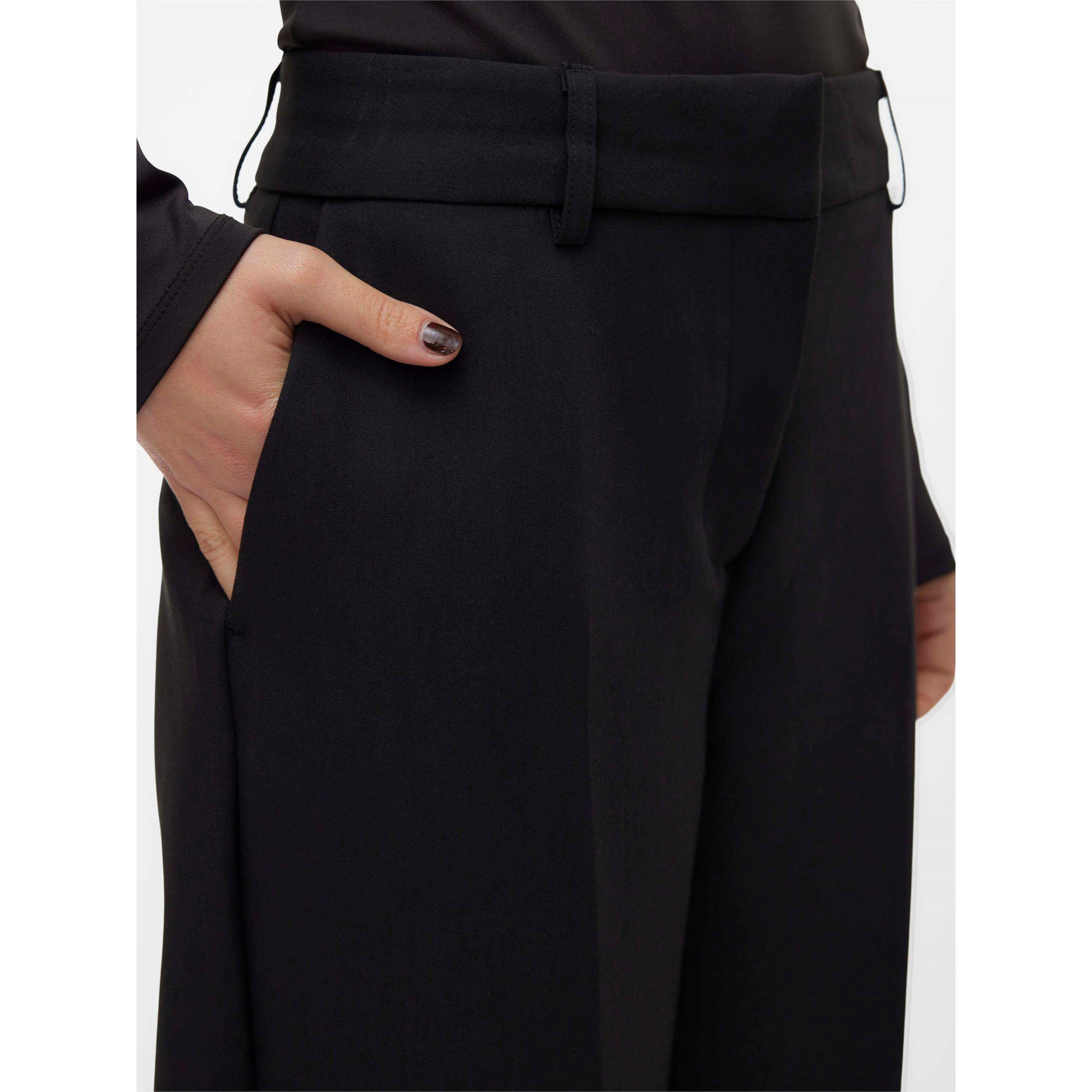 Crna - Vero Moda - Straight Leg Trousers - 5