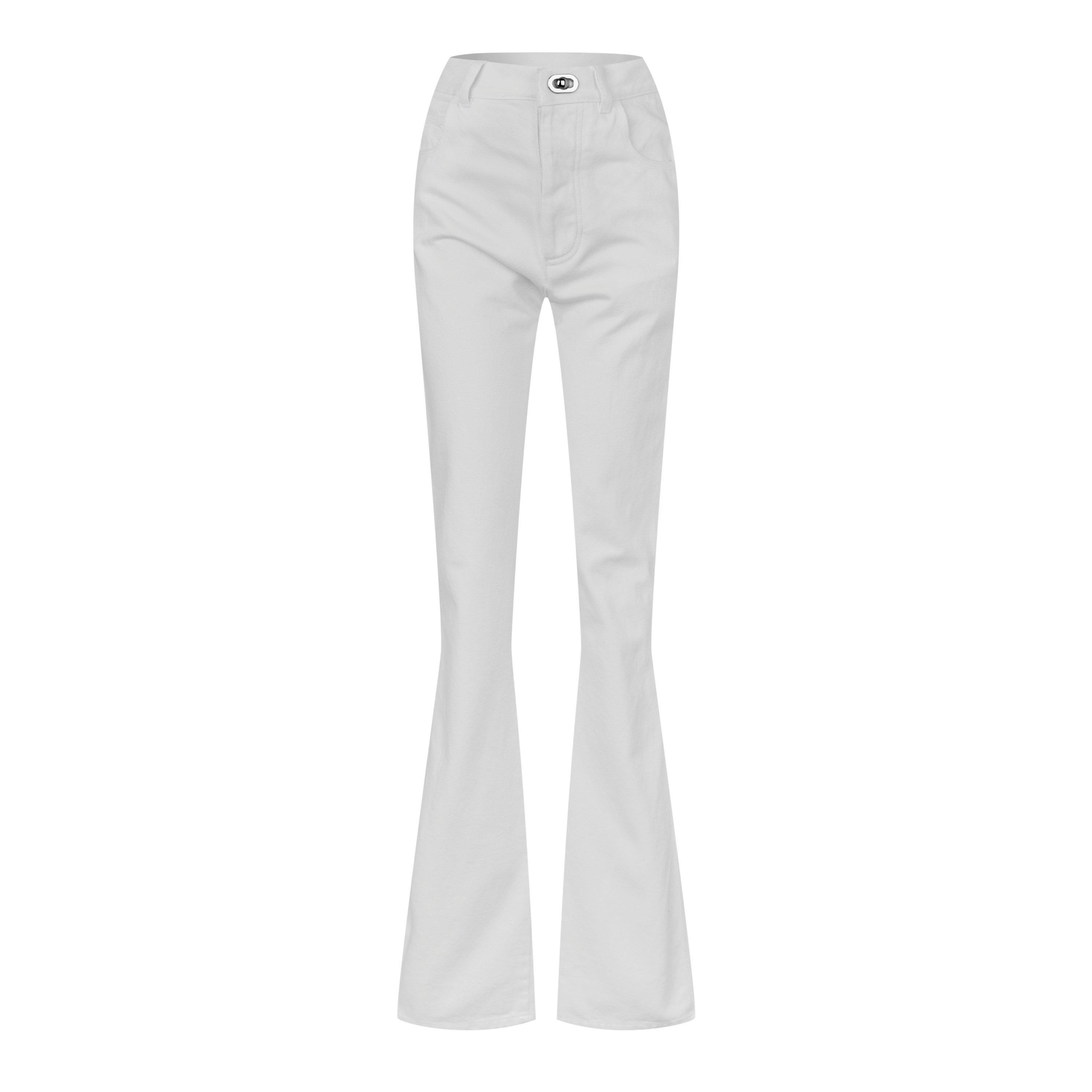 Bianco - Bottega Veneta - Women's Straight Trousers - 1
