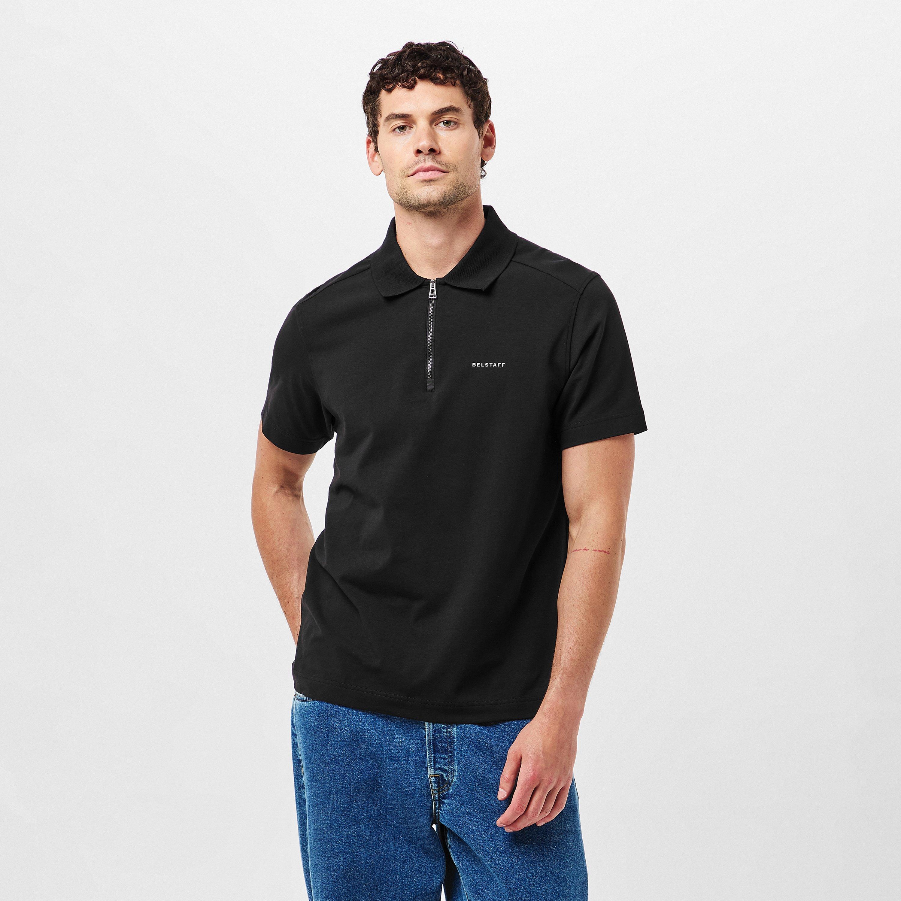 Black - Belstaff - Men's Short-Sleeve Polos - 3