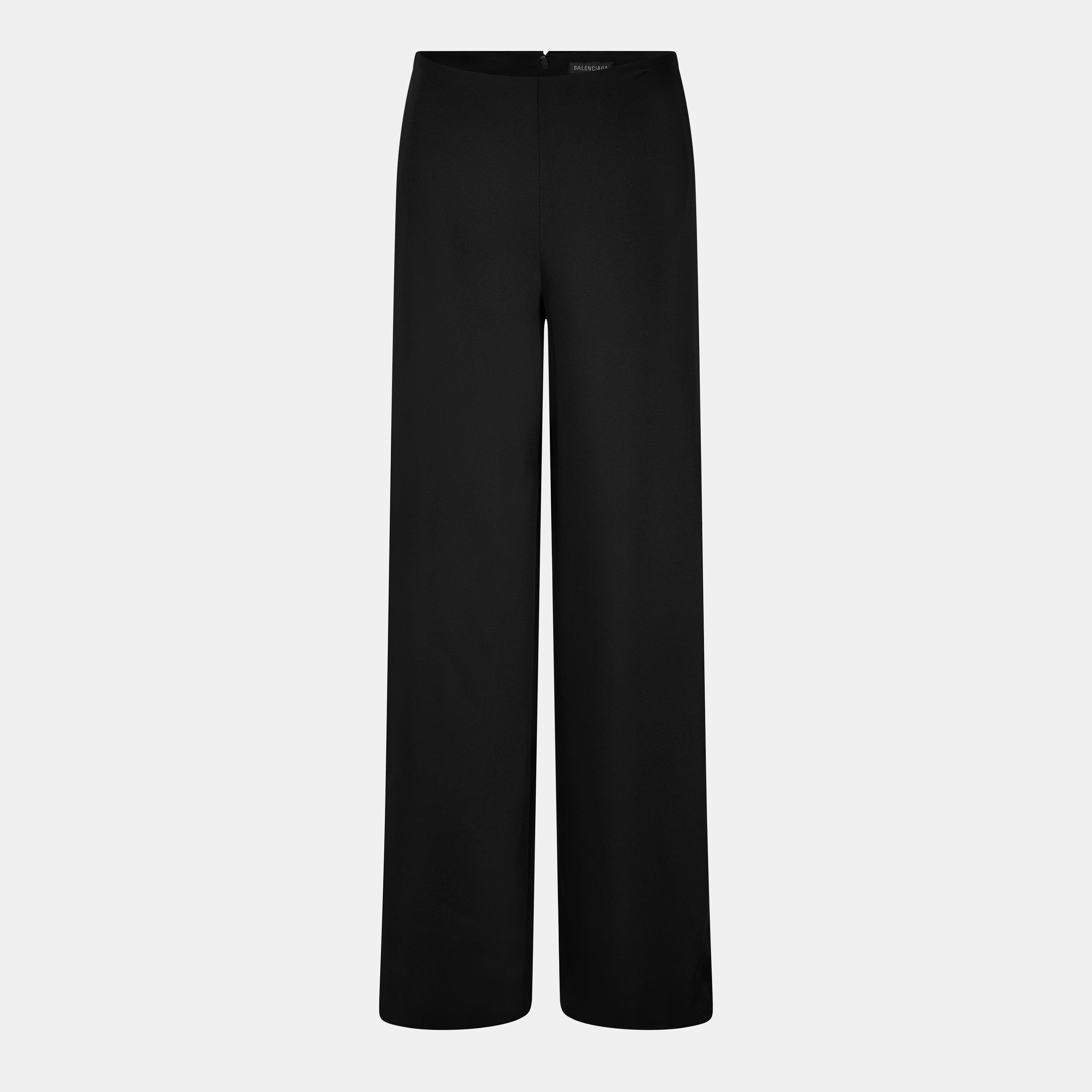 Black - Balenciaga - Women's Contemporary Fit Straight Leg Trousers - 1