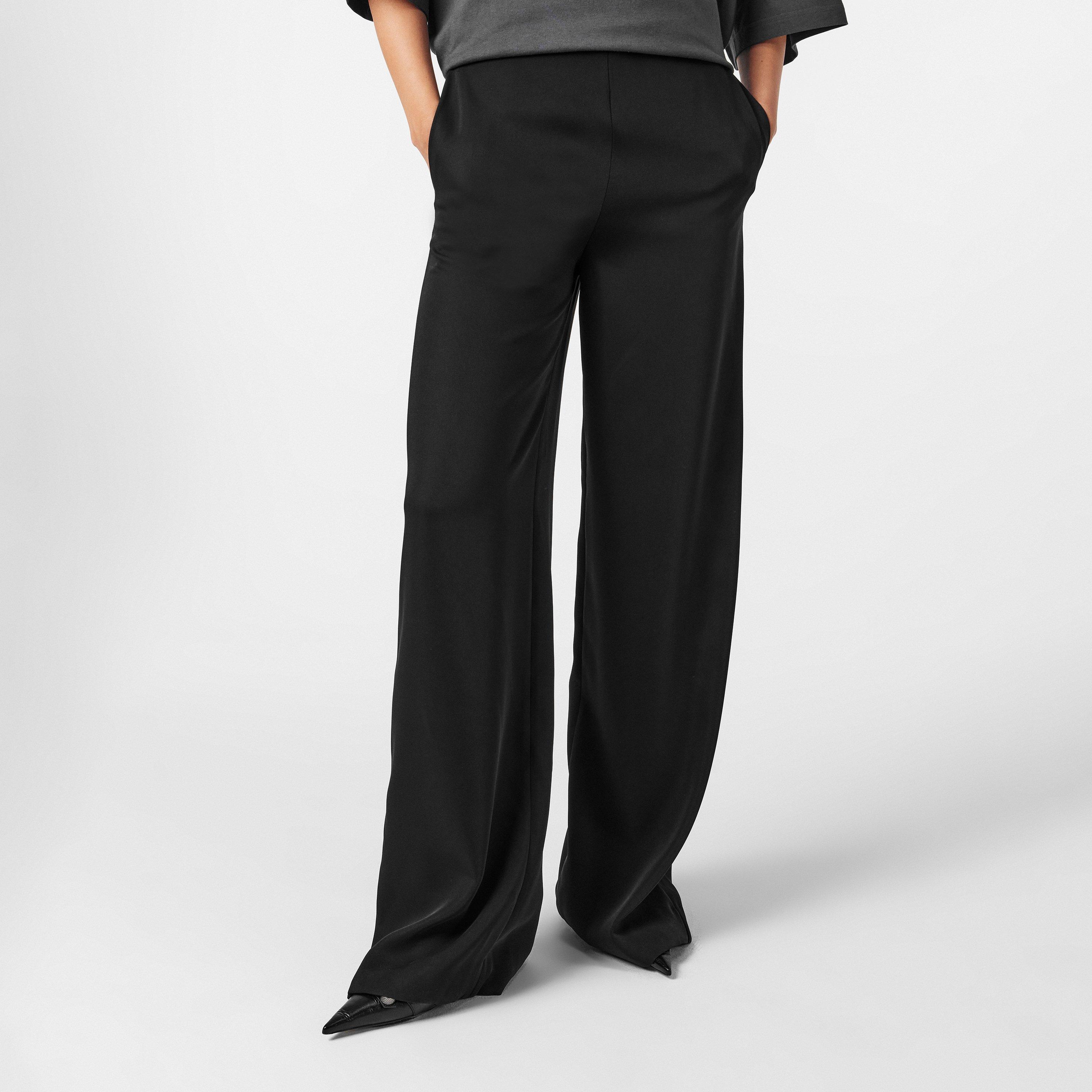 Black - Balenciaga - Women's Straight Trousers - 3