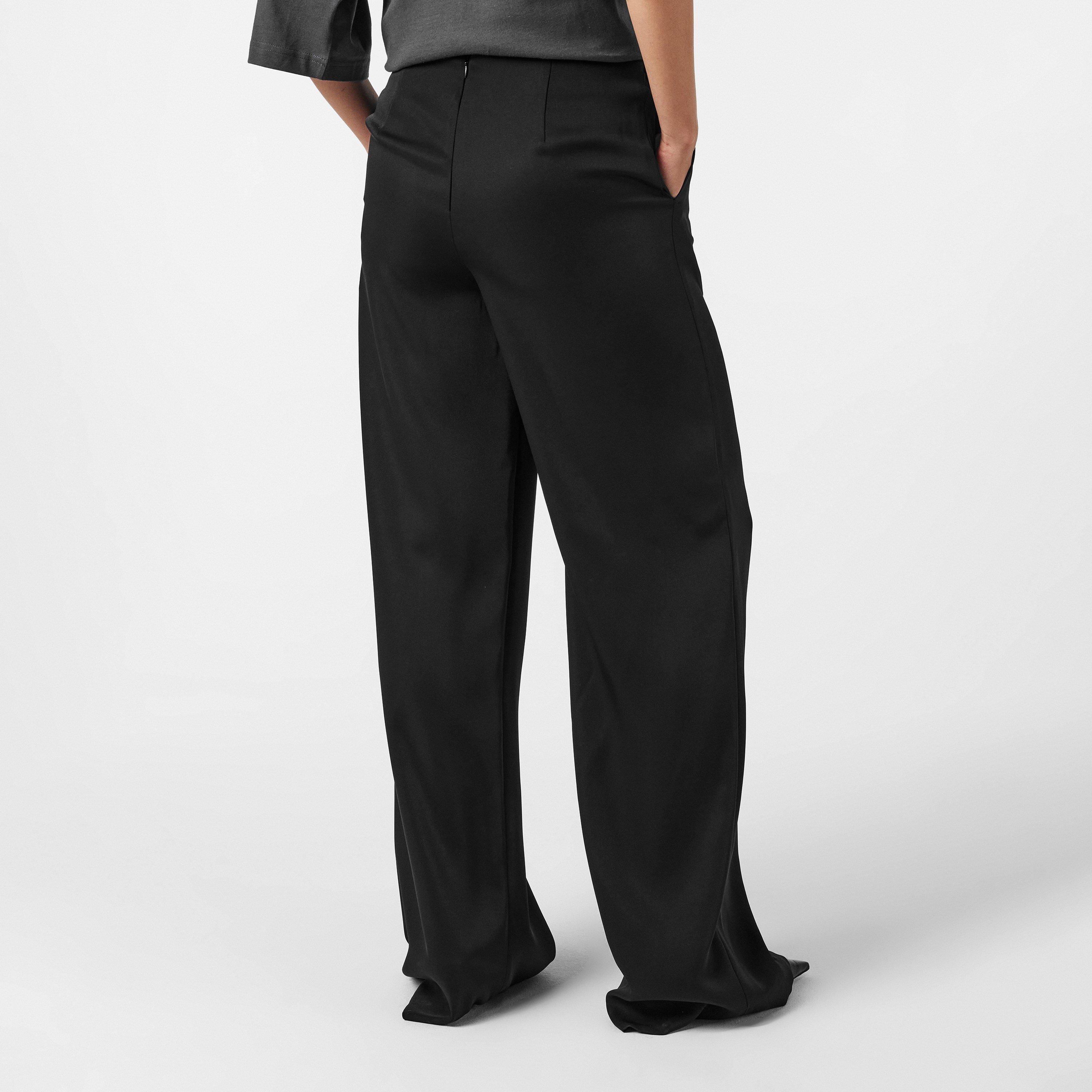 Black - Balenciaga - Women's Straight Trousers - 4
