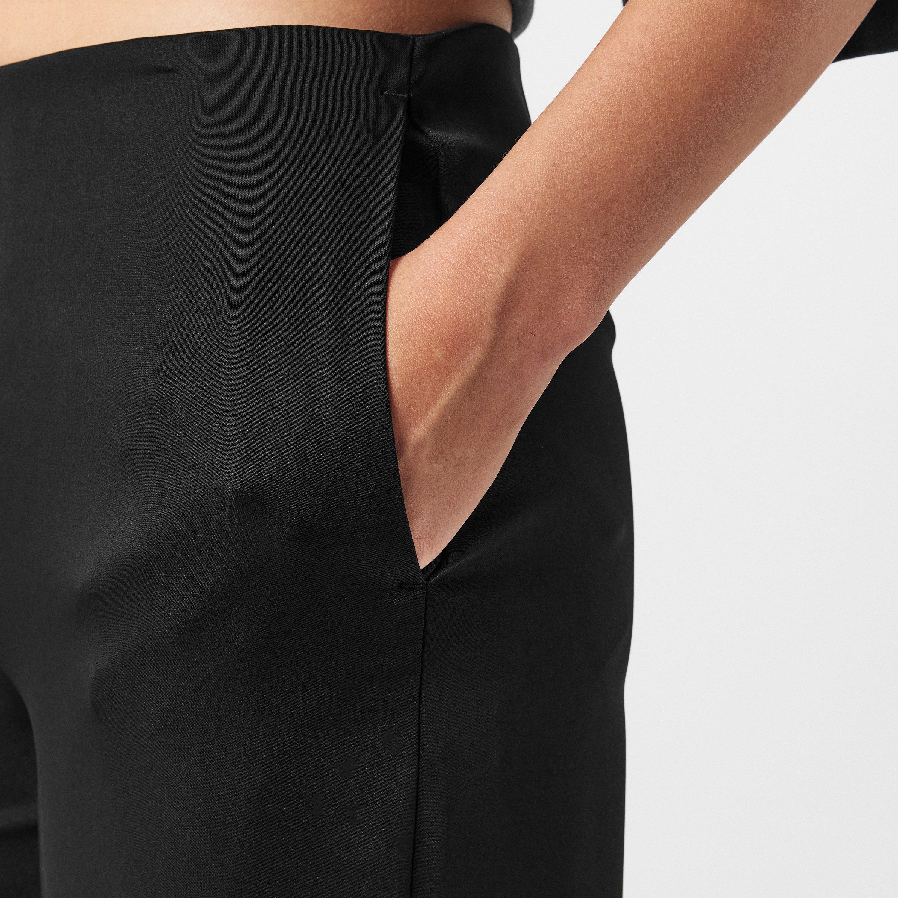 Black - Balenciaga - Women's Straight Trousers - 5