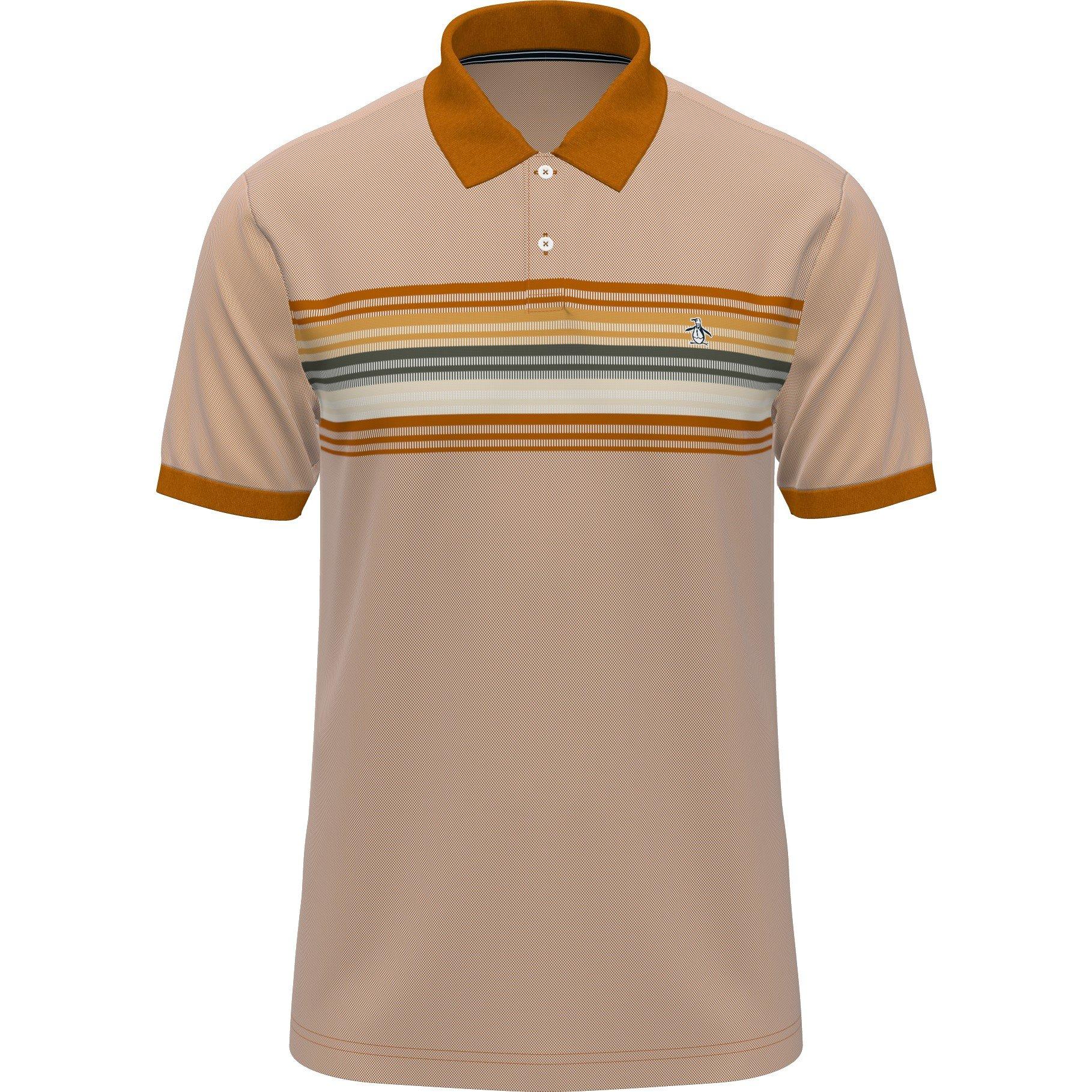 Original Penguin Men's Birdseye Short Sleeve Polo Shirt - Sudan Brown - Medium