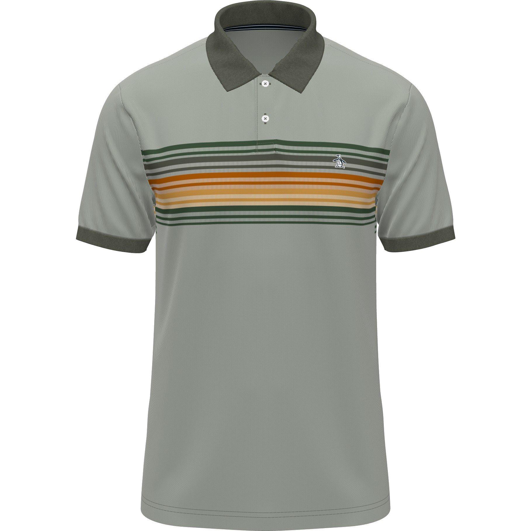 Original Penguin Men's Birdseye Short Sleeve Polo Shirt - Dusty Olive - Medium