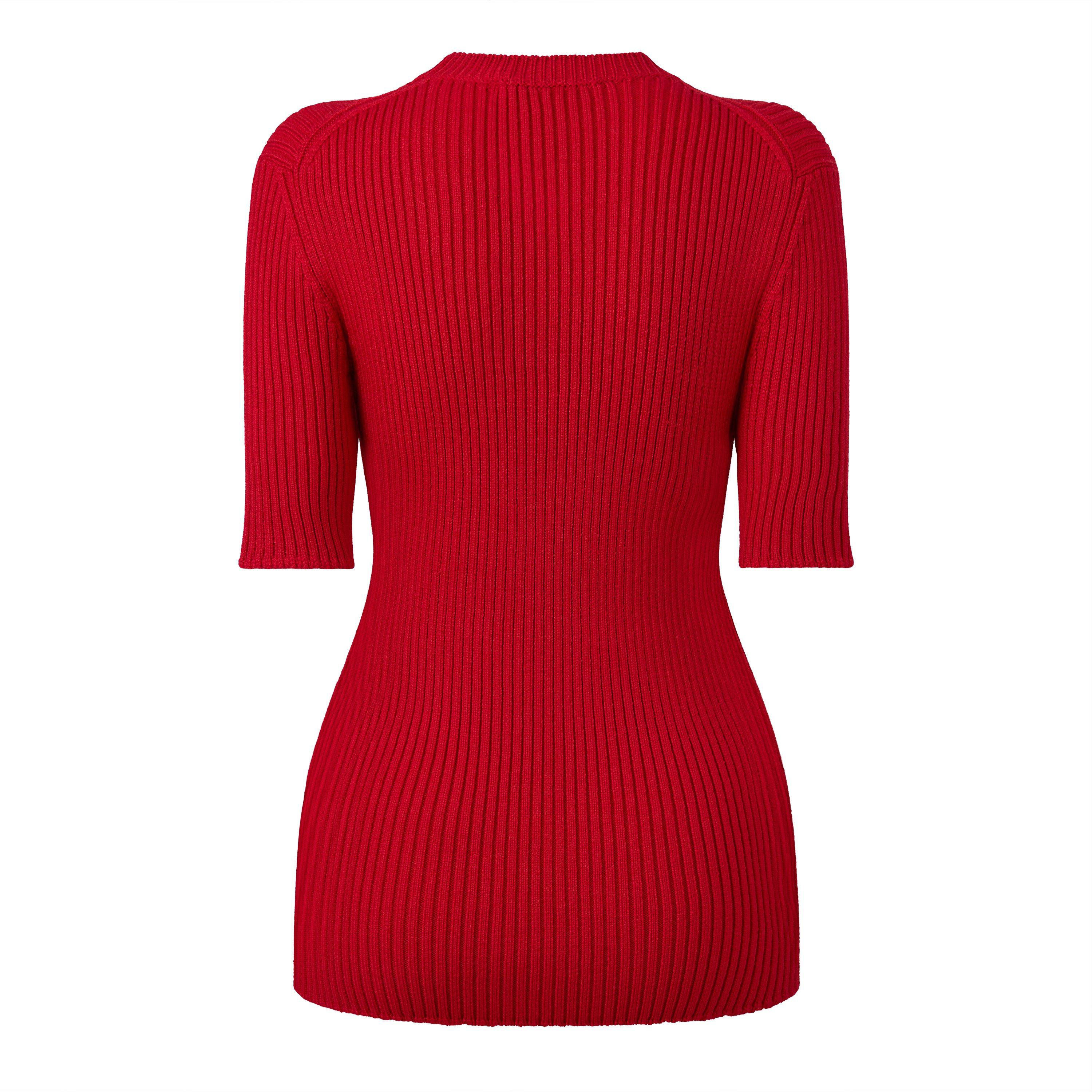 Rosso - Prada - Prada Ribbed Top Ld64 - 2