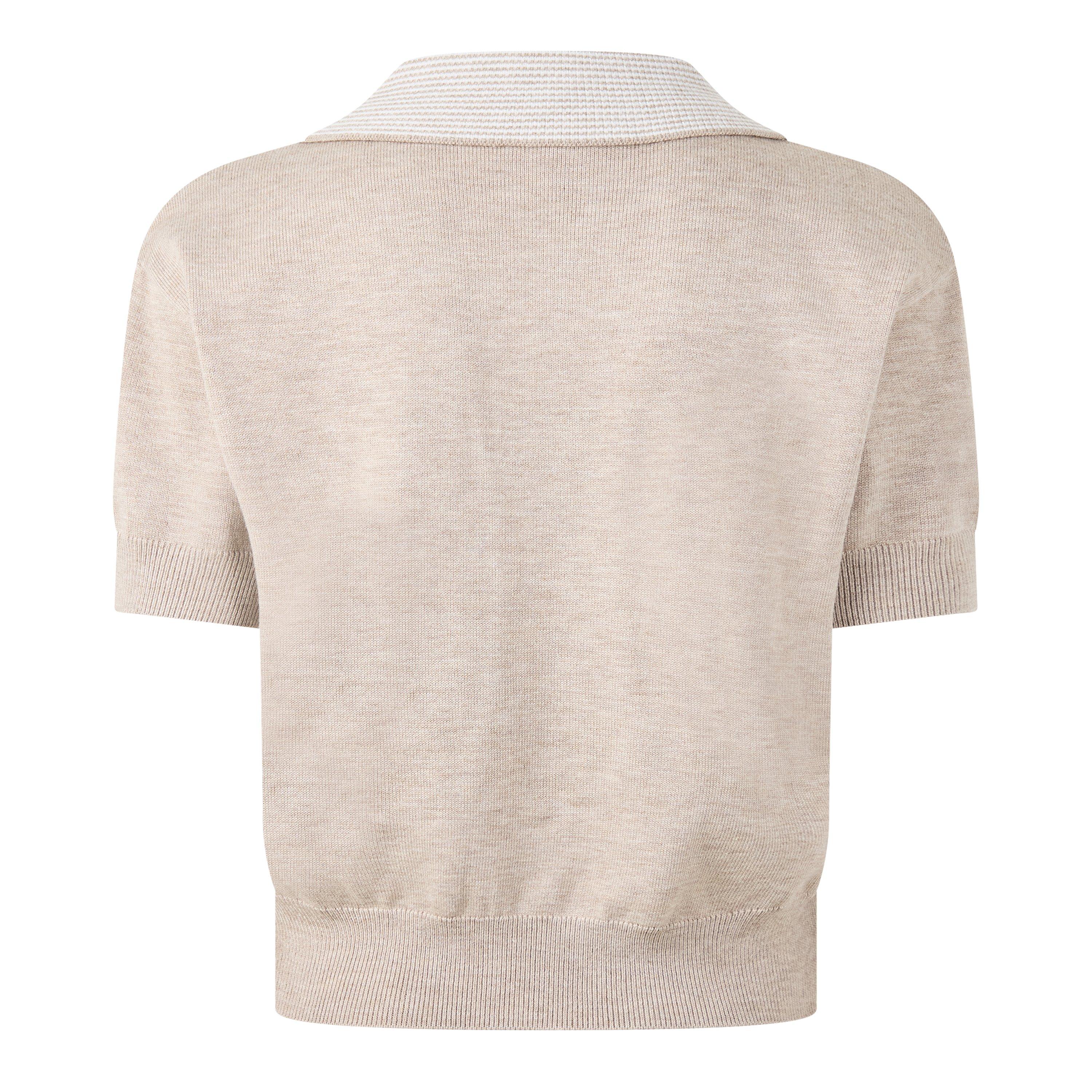 Beige - The Couture Club - Women's Short-Sleeve Polo Shirt - 2