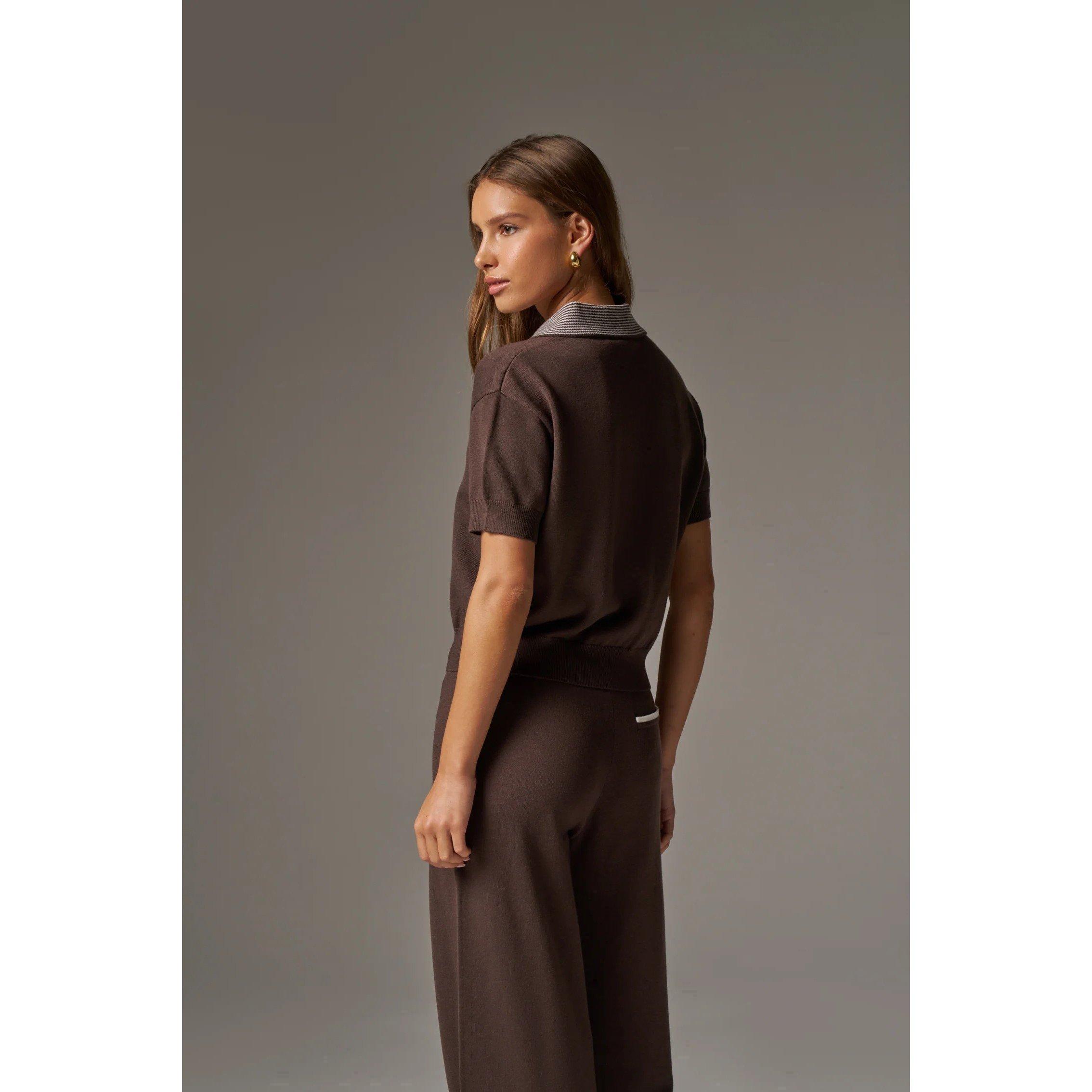 Chocolate - The Couture Club - Women's Short-Sleeve Polo Shirt - 4