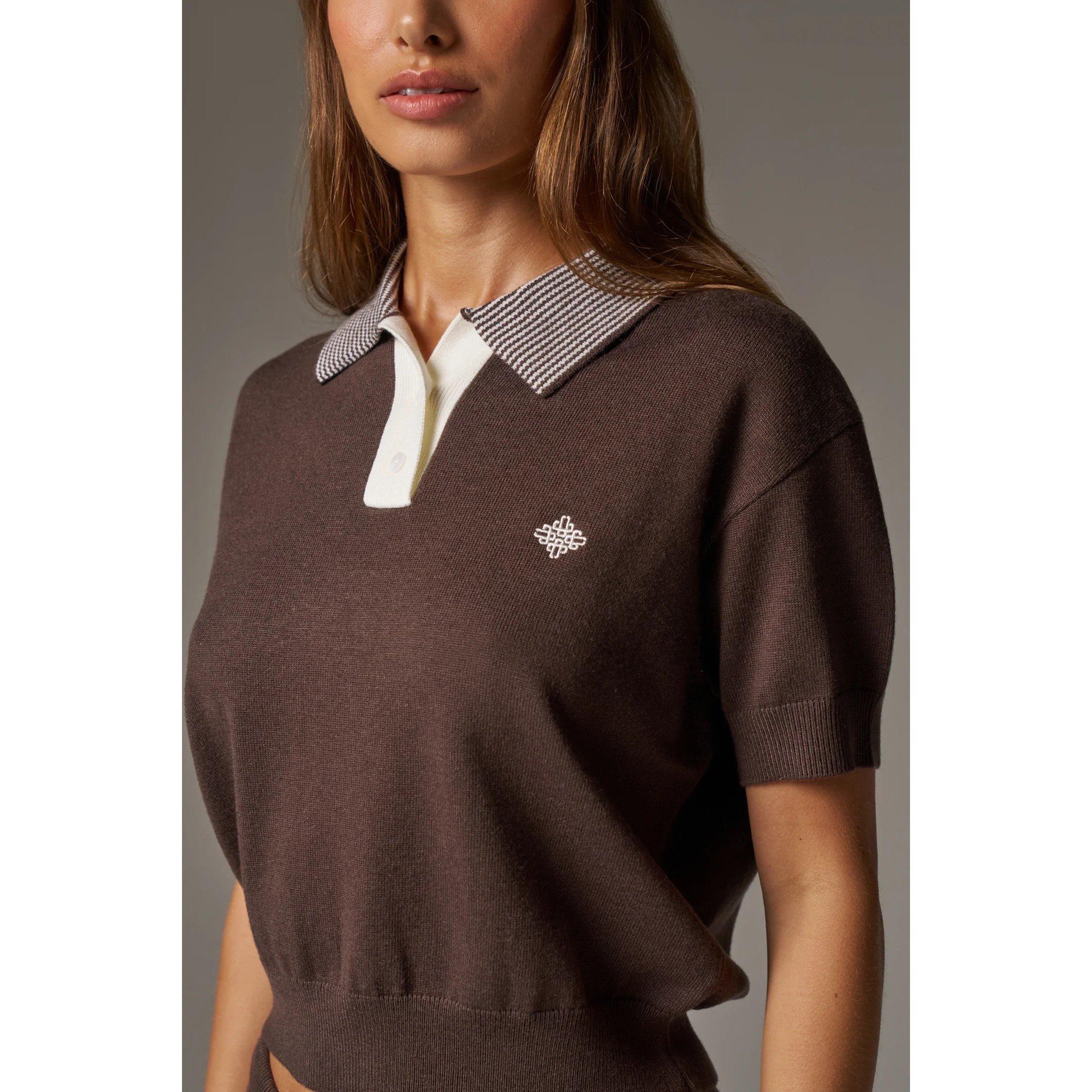 Chocolate - The Couture Club - Women's Short-Sleeve Polo Shirt - 5