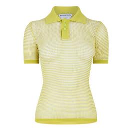 Bottega Veneta BV Mesh Knit Polo Ld99