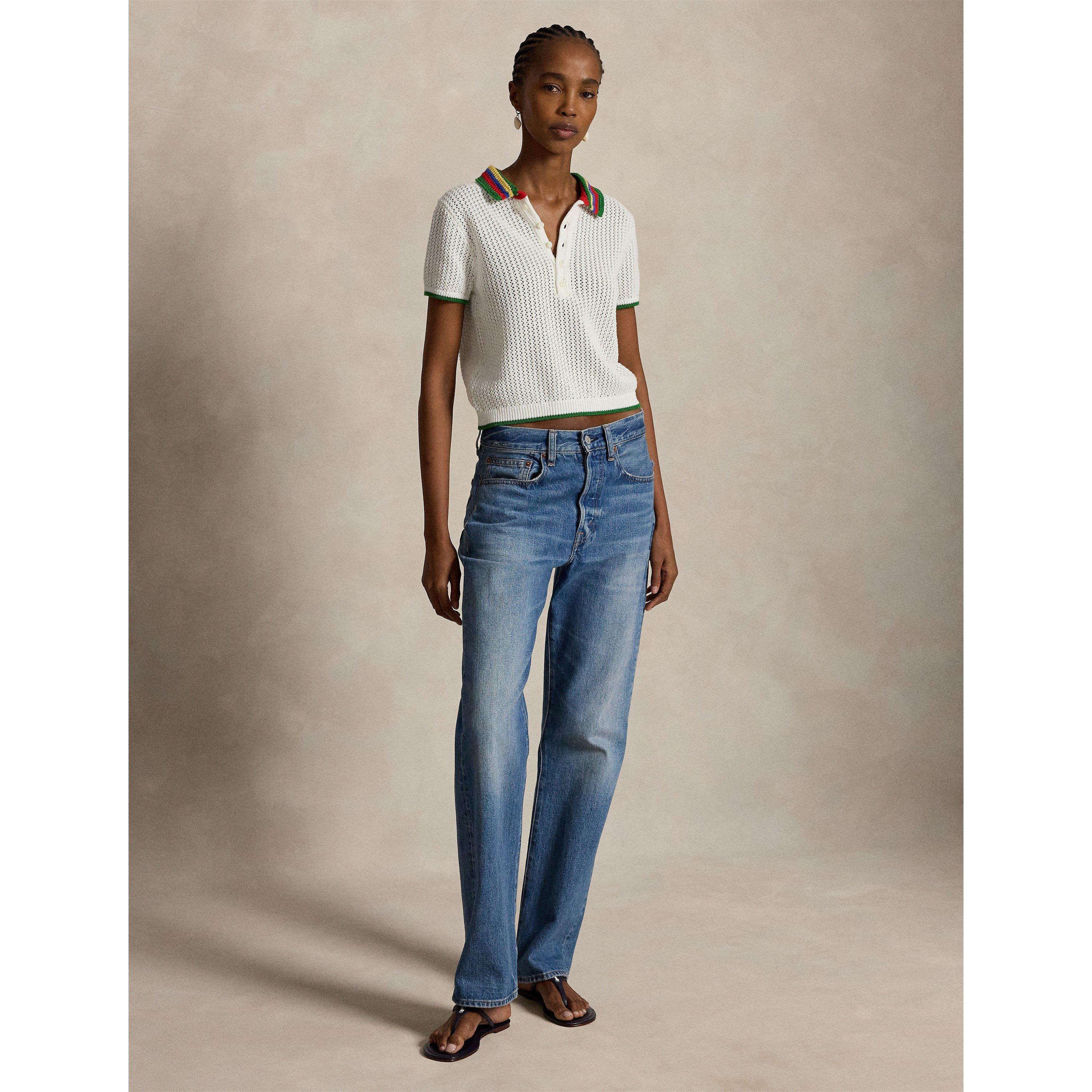 WHITE MULTI - Polo Ralph Lauren - Women's Short Sleeve Shirt - 6