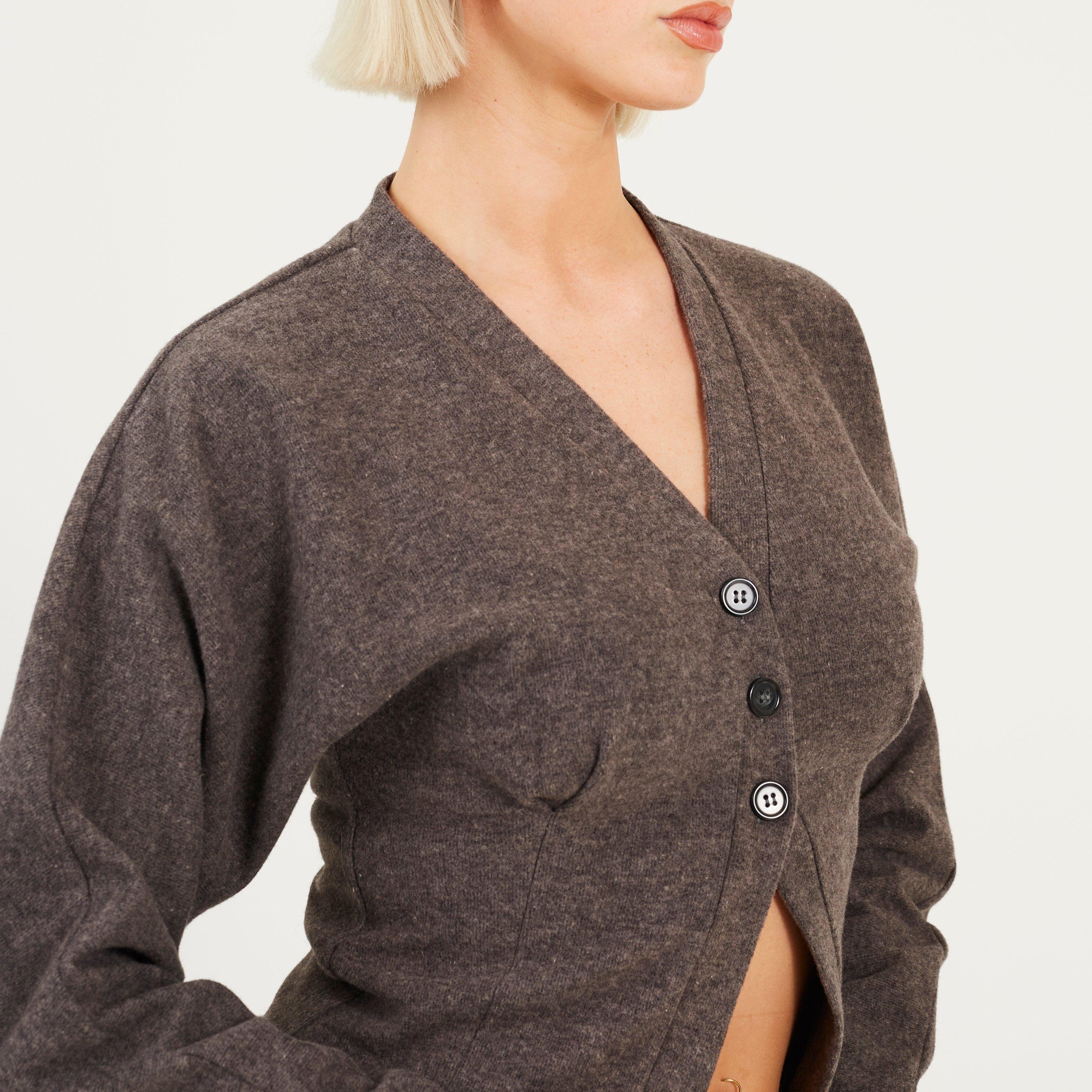 Cinzento - Brave Soul - Brave Soul Ladies Long Sleeve Button Down Top - 3