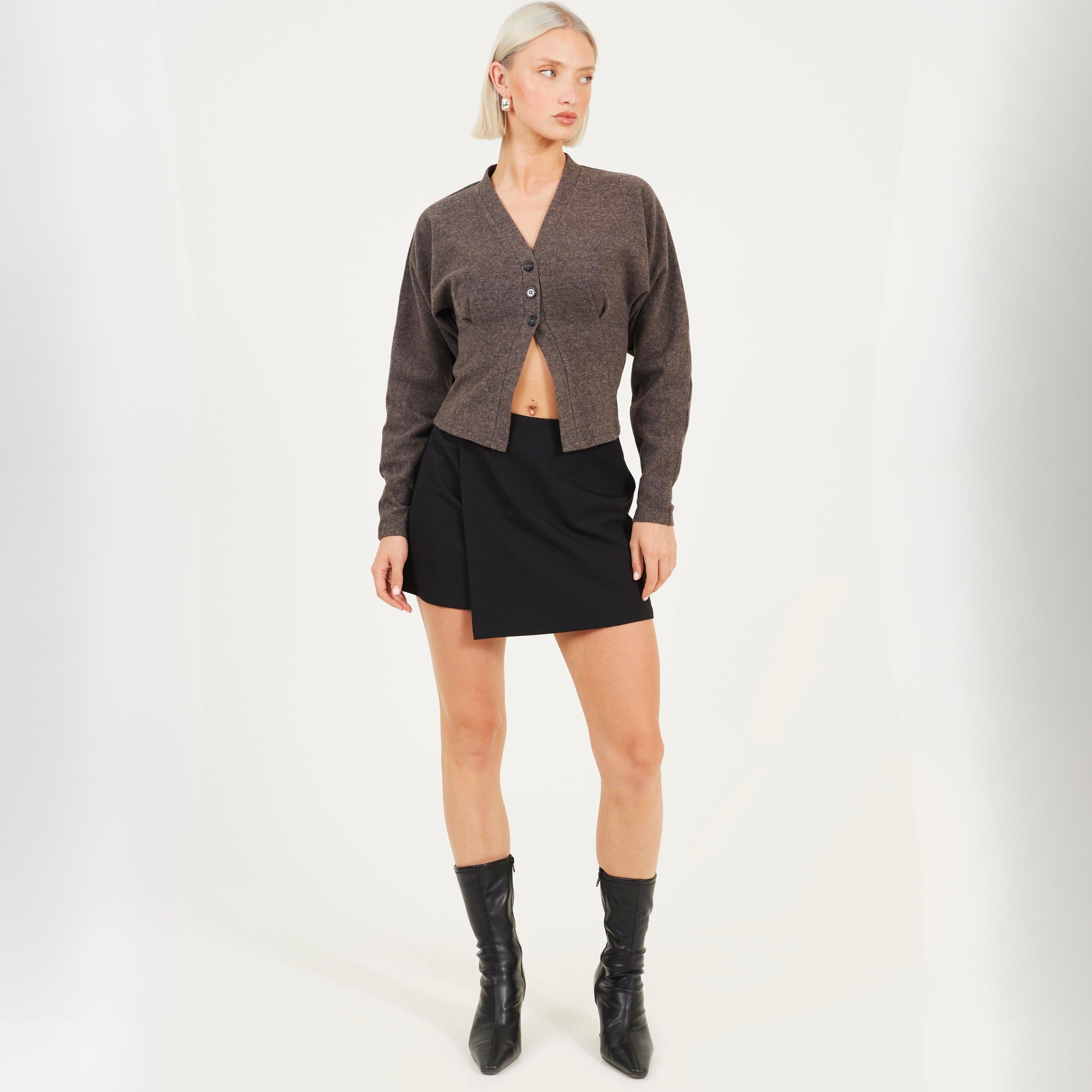 Cinzento - Brave Soul - Brave Soul Ladies Long Sleeve Button Down Top - 4