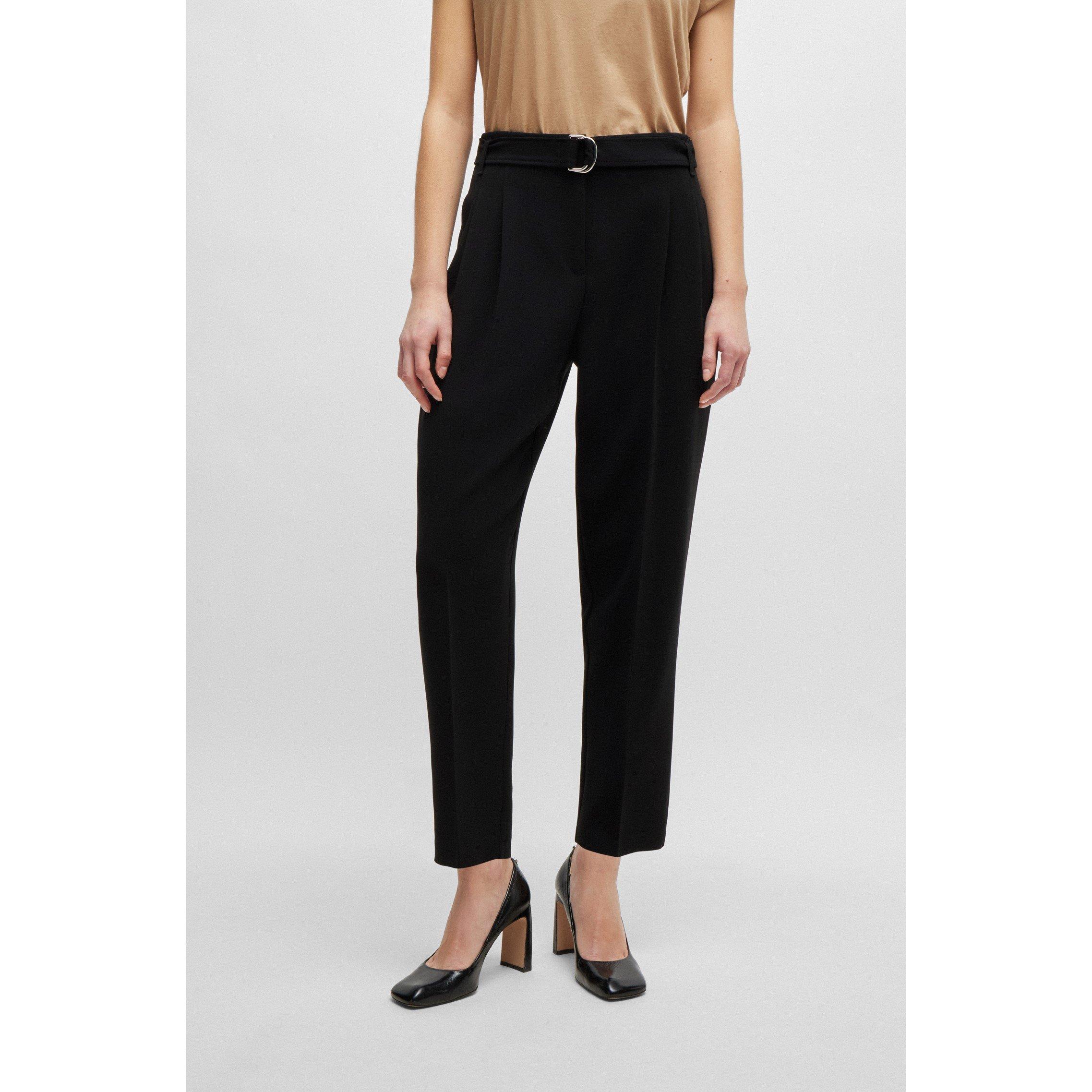 Black - Boss - Tapia Straight Trousers - 3