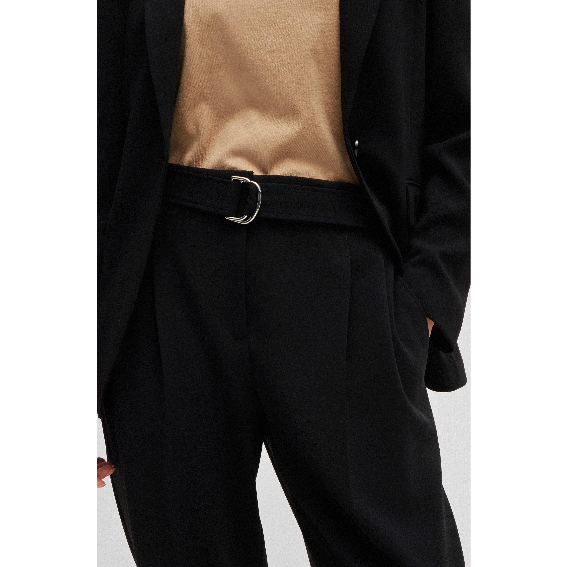 Black - Boss - Tapia Straight Trousers - 4