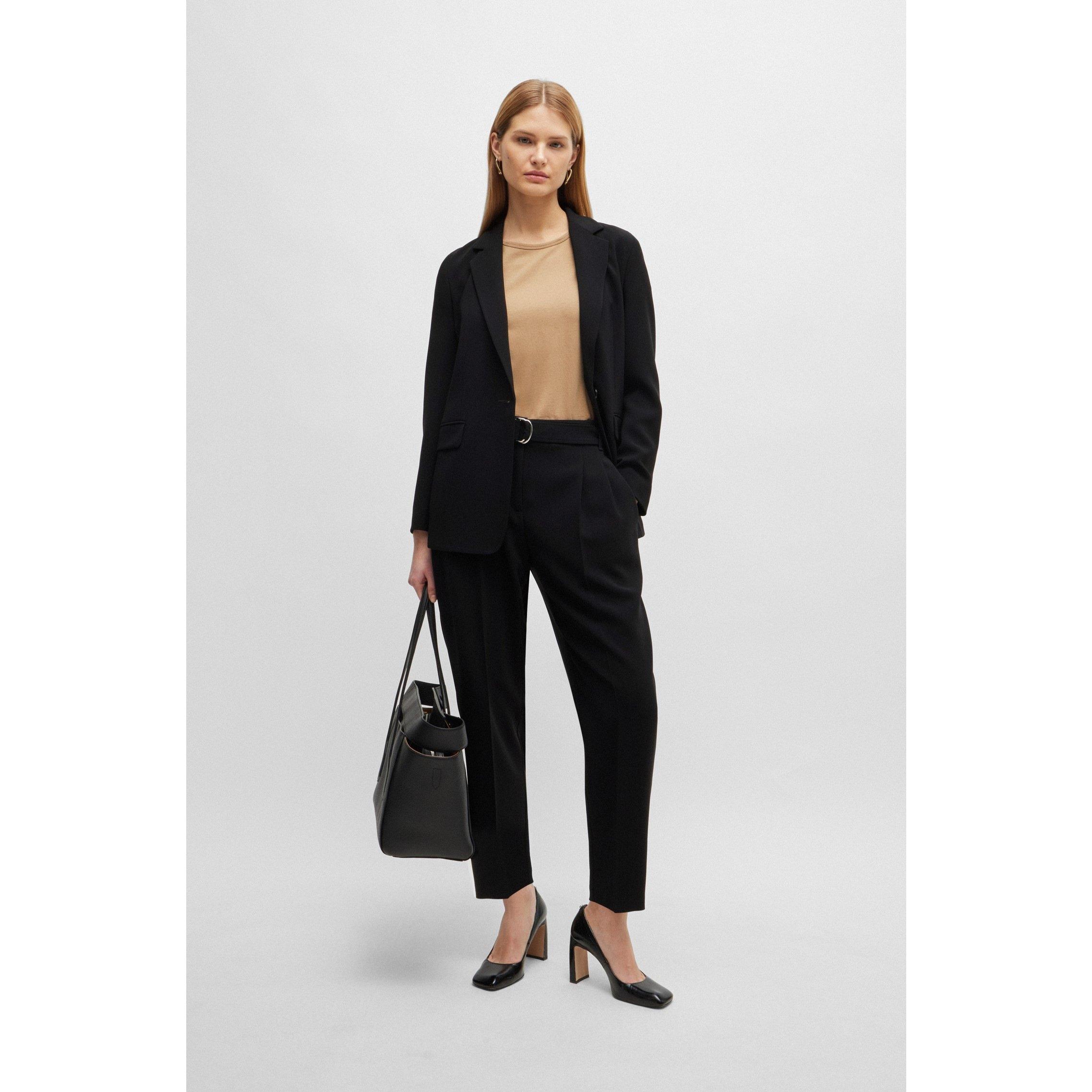 Black - Boss - Tapia Straight Trousers - 5