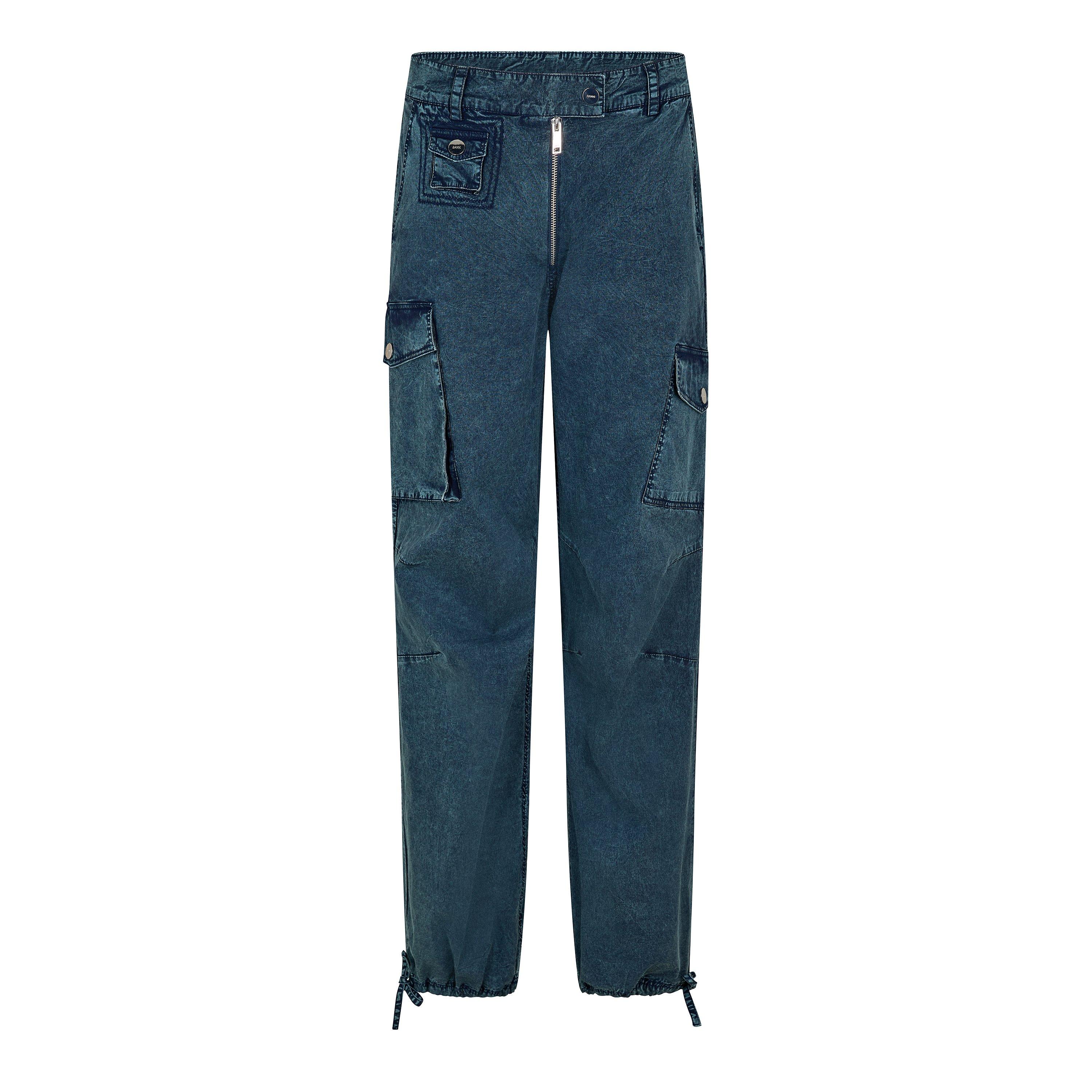 Sky Captain - Ganni - Women's Cotton Straight Leg Trousers - 1