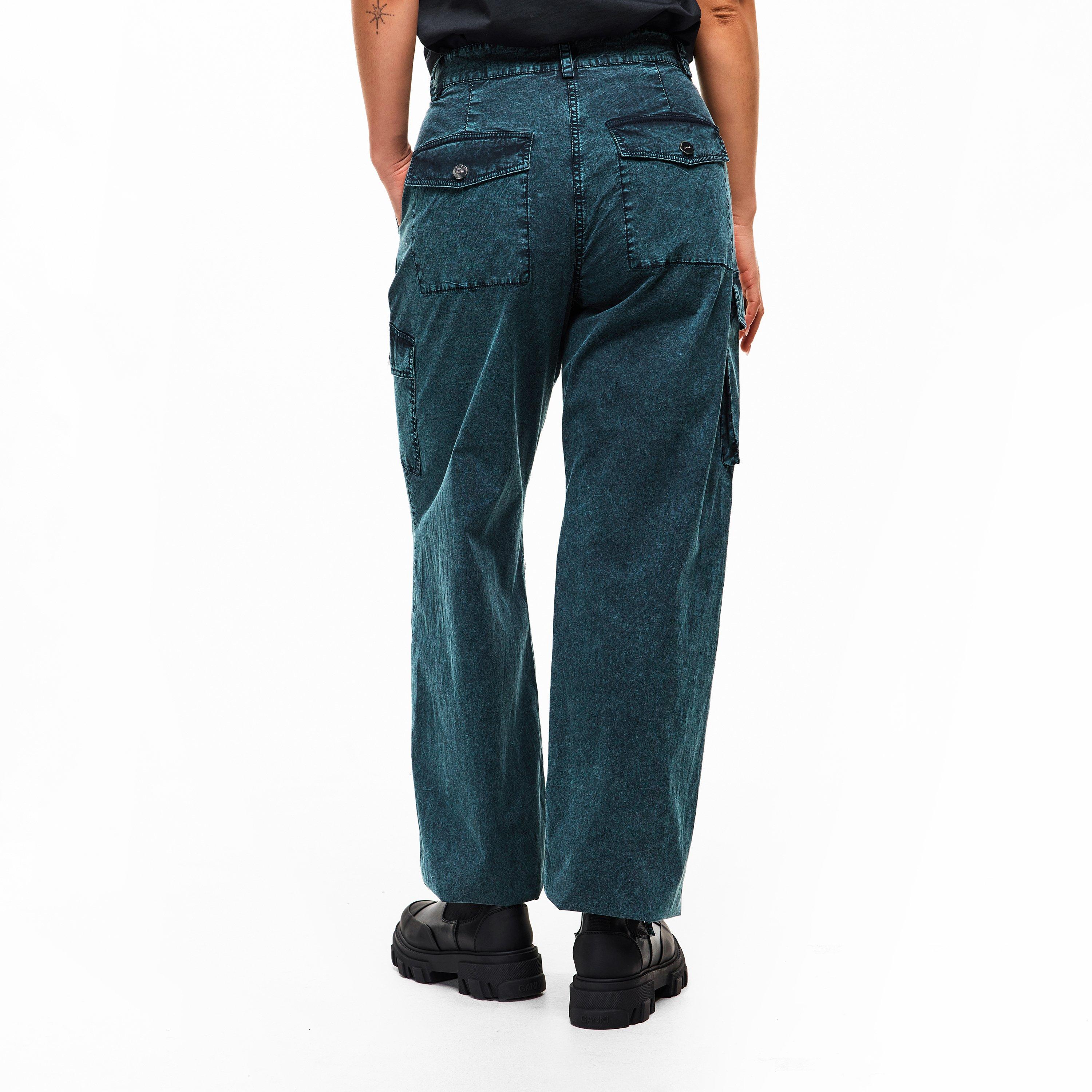 Sky Captain - Ganni - Women's Cotton Straight Leg Trousers - 4