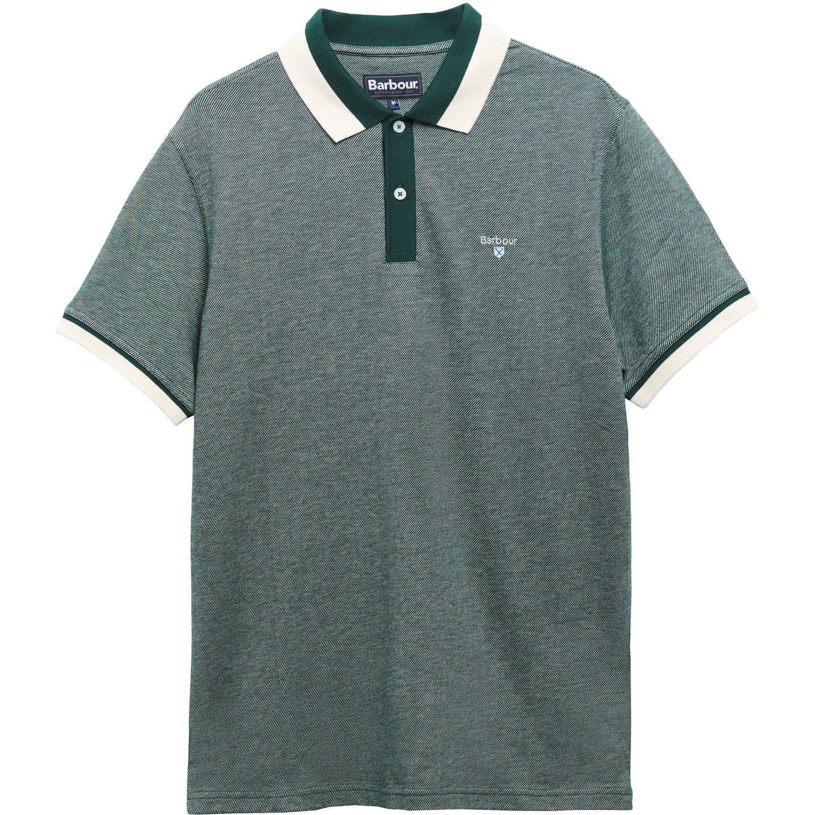 Barbour Mens Helwith Polo Shirt - Seaweed GN73 - L