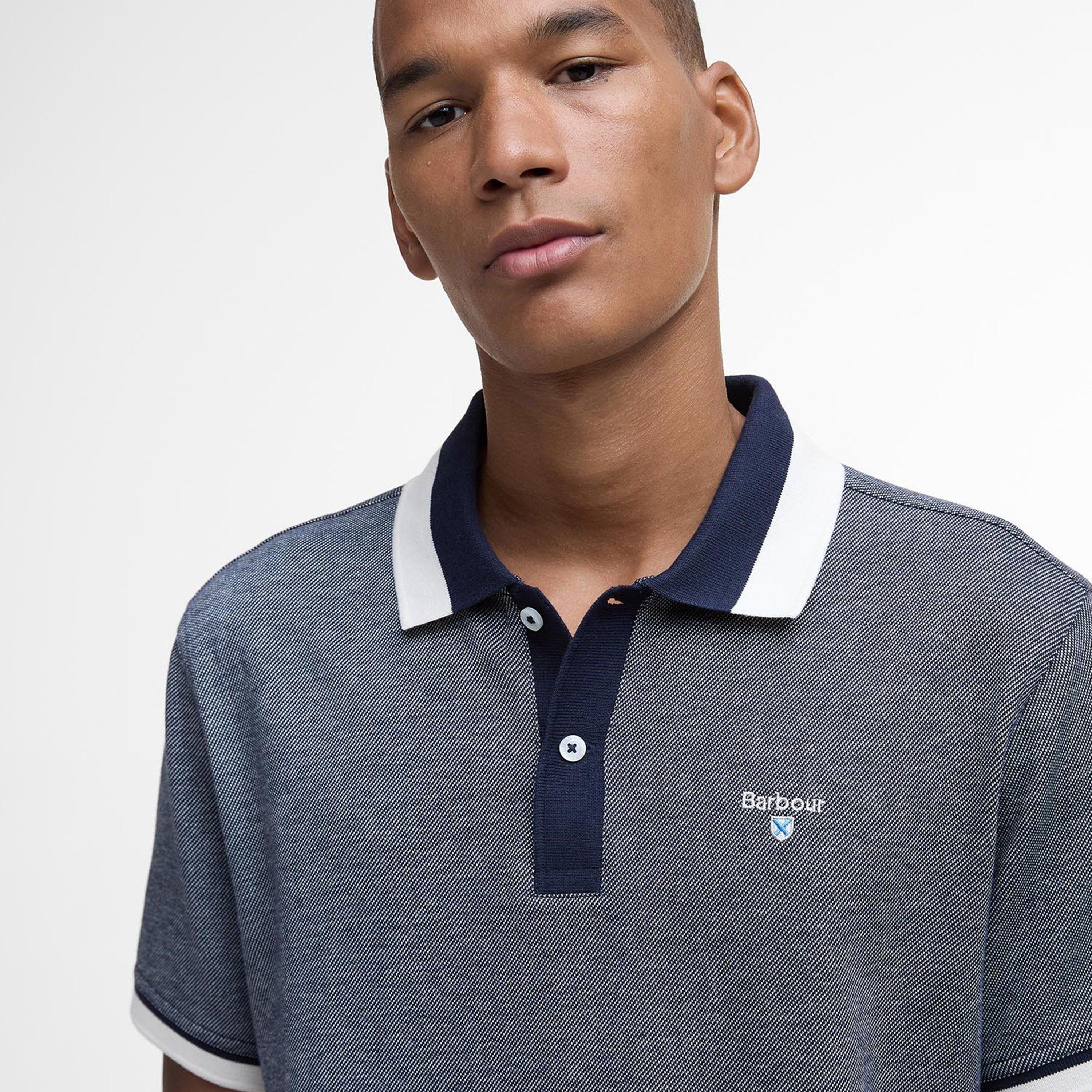 Navy NY91 - Barbour - Men's B.Li Helwith Short Sleeve Polo Shirt - 4
